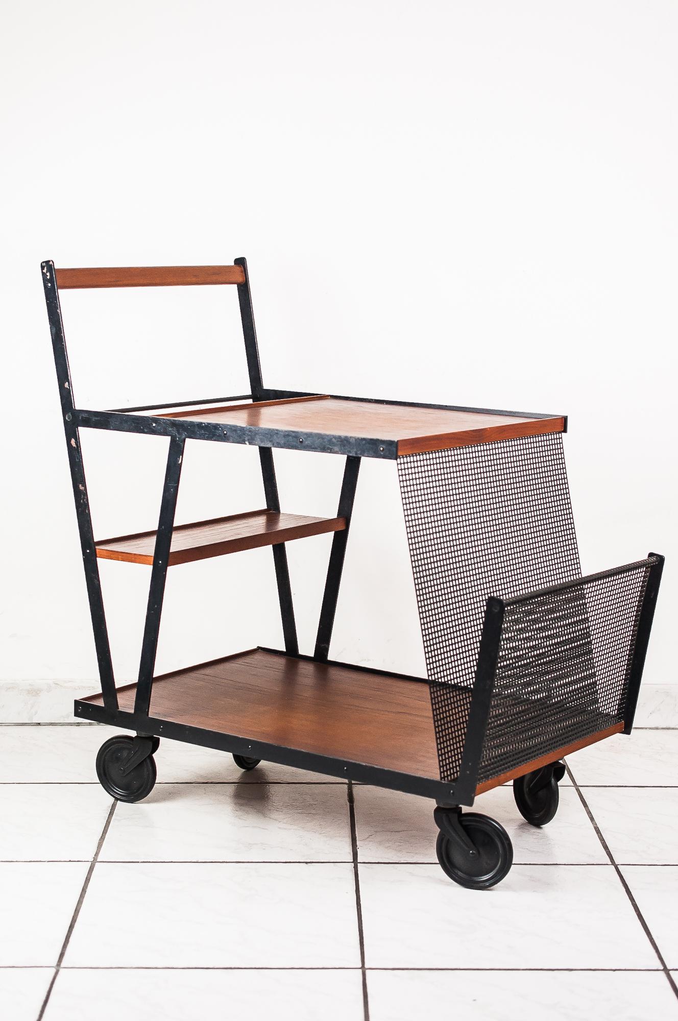Bar cart Vienna circa 1950s punched grid
Original condition.