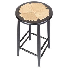 Bar Chair Model J165B Made In Black Lacquered Wood By Jørgen Bækmand