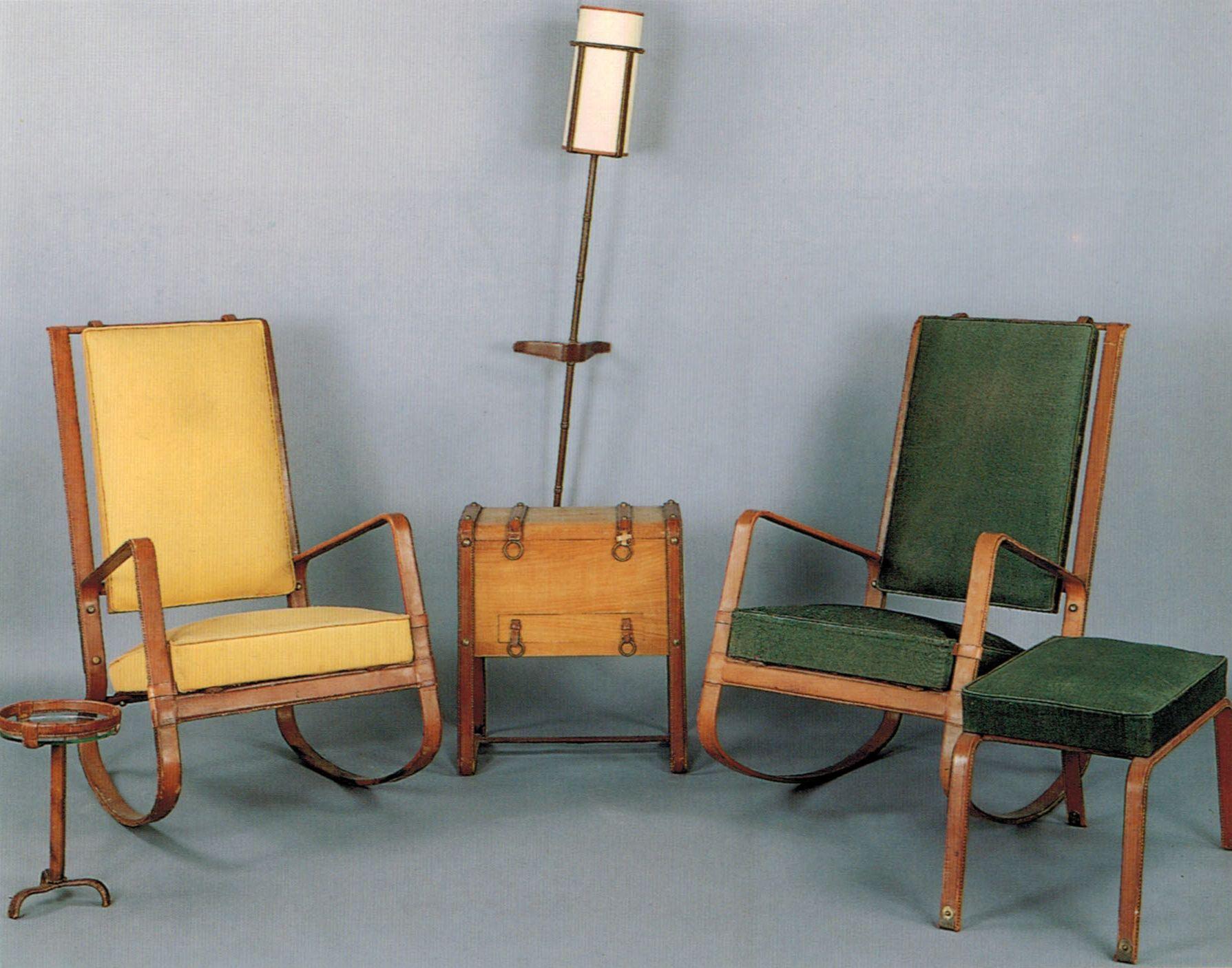 Coffre de bar à la manière de Jacques Adnet, France, vers 1950 Bon état - En vente à New York, NY
