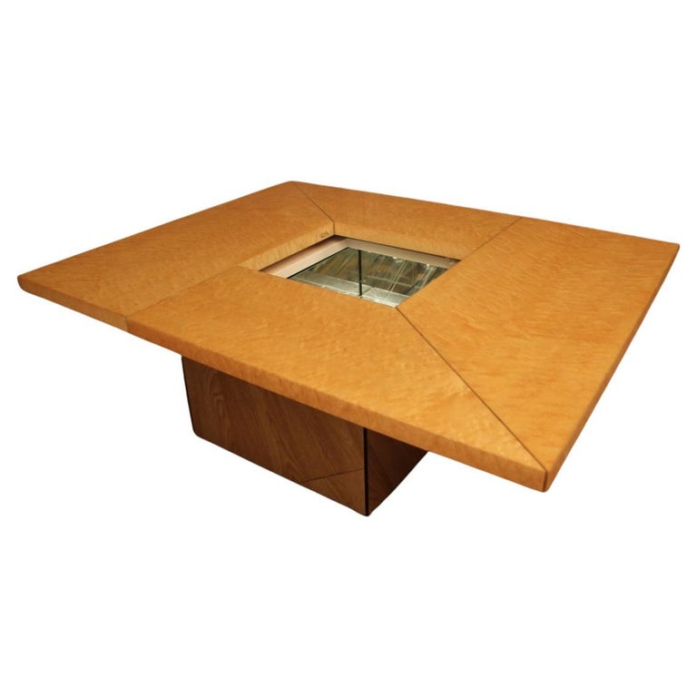 Bar Coffee Table by Paul Michel in Speckled Maple, 1970s For Sale at 1stDibs