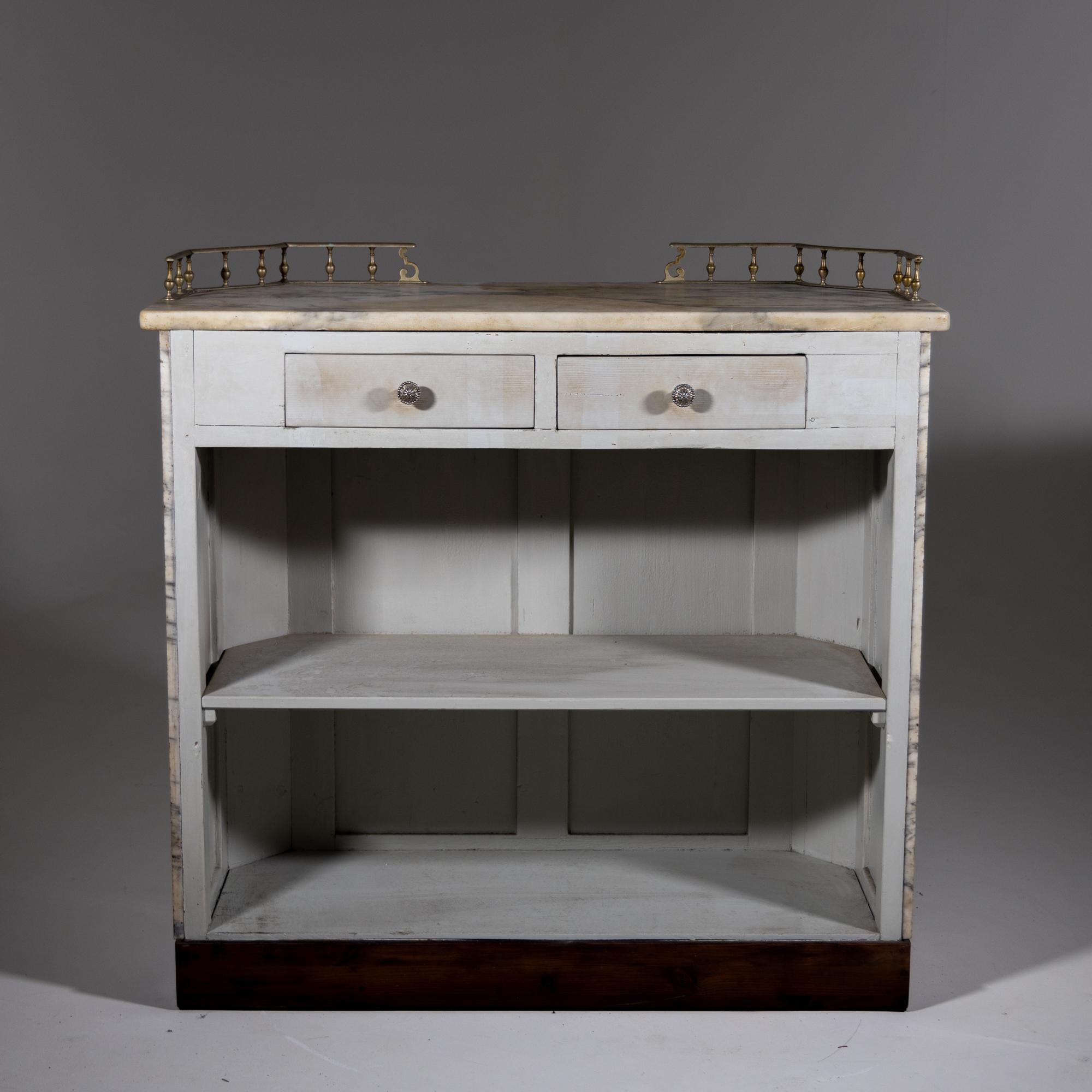 Bar Counter with Marble Decoration, 1st half 20th Century For Sale 6