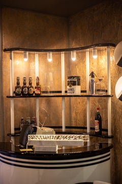 Bar by Guzzini for Stilglass Donati, Italy, 1970s, set of 3