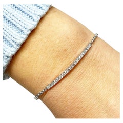 Bracciale con diamanti a barra in oro 18KT con estensione da 6 "a 9" bracciale con diamanti naturali fine