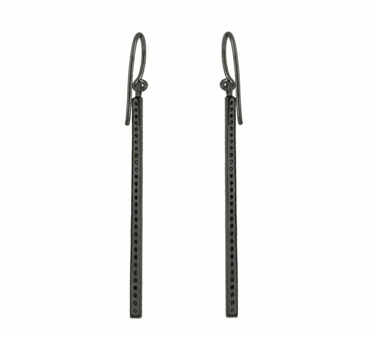 Orecchini a barretta Pave Diamond 925 Orecchini a bastoncino in argento per donne Bellissimo regalo. in vendita 3
