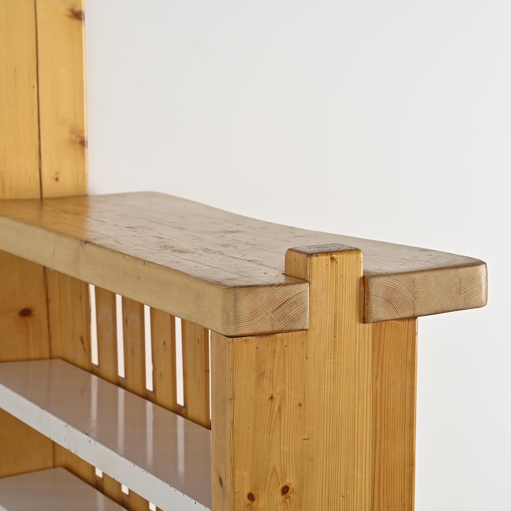 Stainless Steel Bar from Les Arcs 2000 by Charlotte Perriand, circa 1979