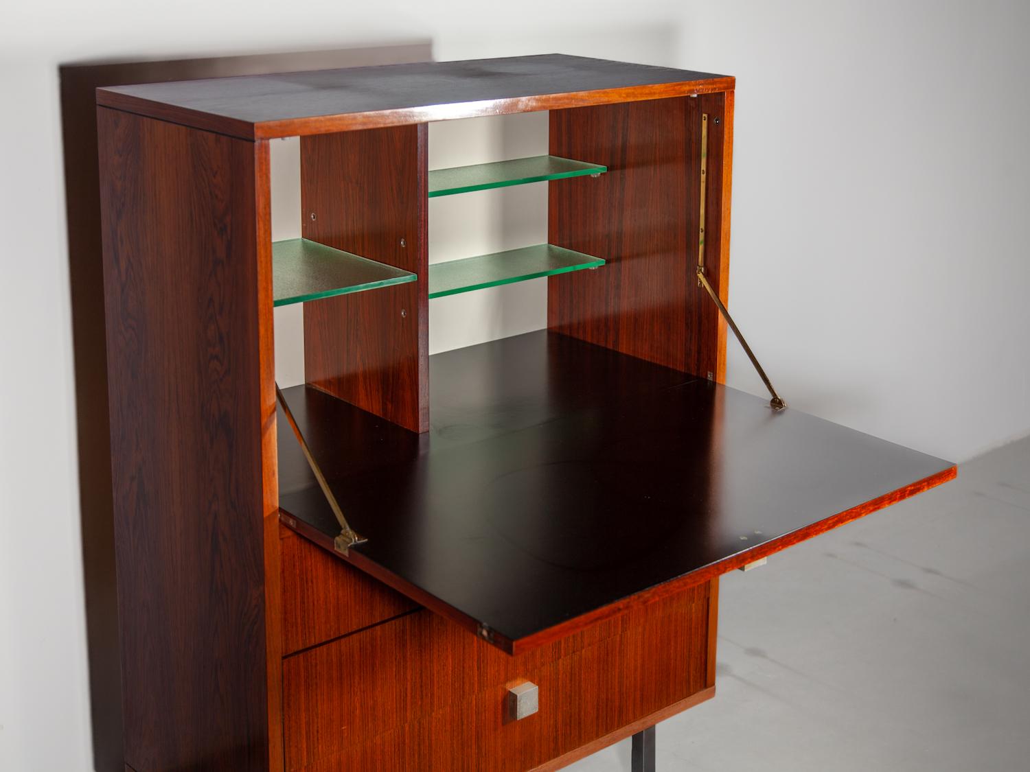 Bar Furniture Cabinet designed in 1960s by Alfred Hendrickx for Belform, Belgium For Sale 2