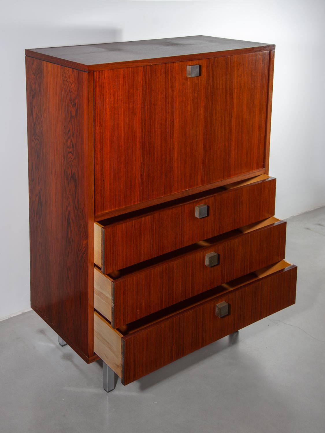 Mid-Century Modern Bar Furniture Cabinet designed in 1960s by Alfred Hendrickx for Belform, Belgium For Sale
