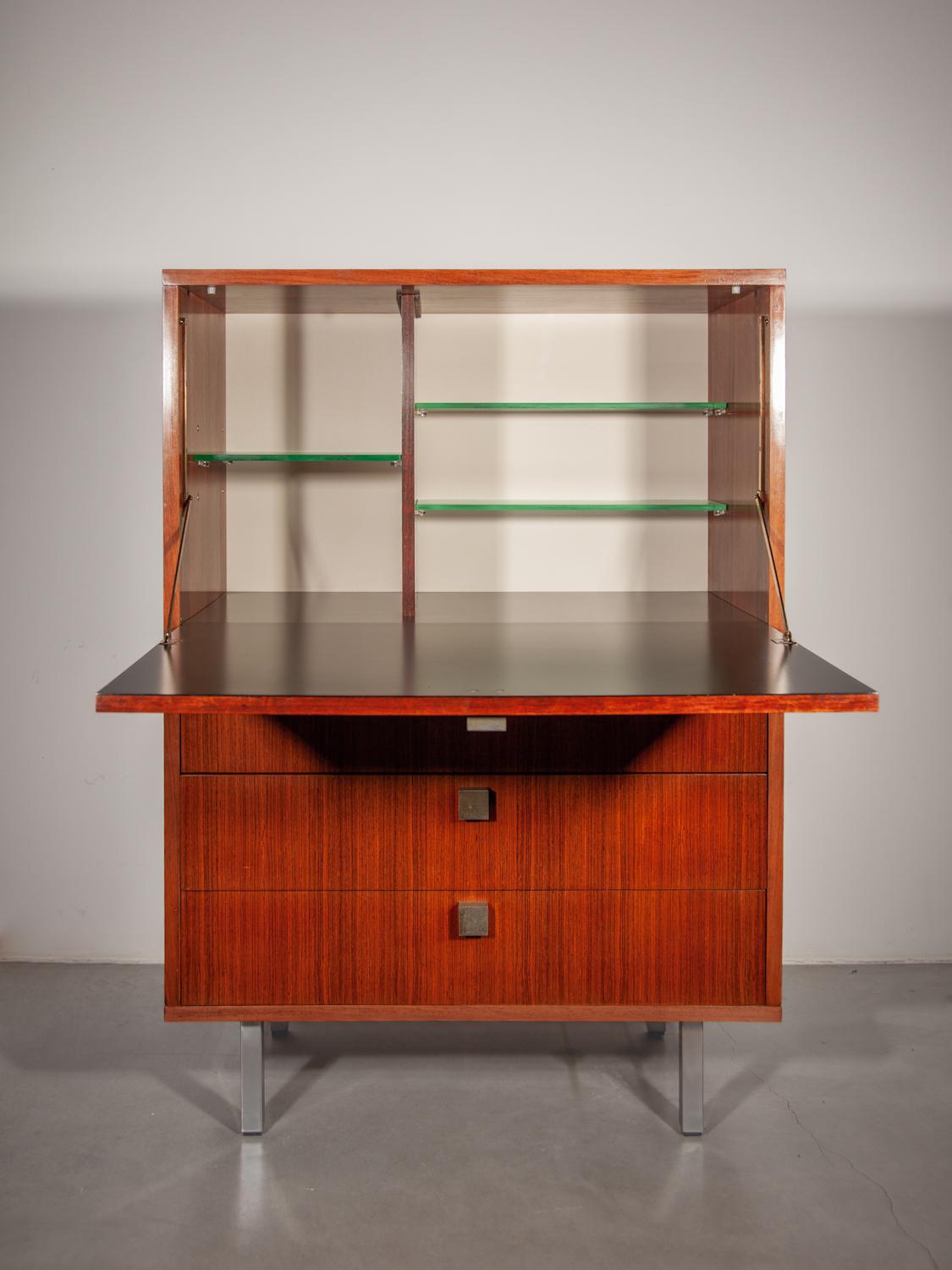Belgian Bar Furniture Cabinet designed in 1960s by Alfred Hendrickx for Belform, Belgium For Sale