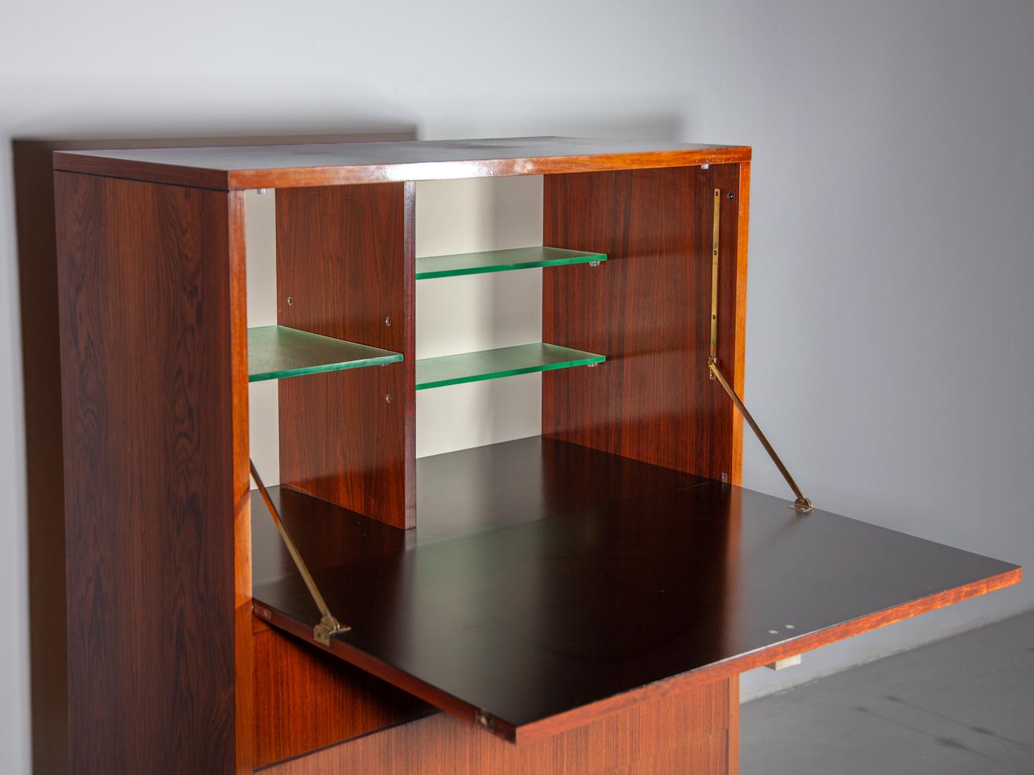 Metal Bar Furniture Cabinet designed in 1960s by Alfred Hendrickx for Belform, Belgium For Sale