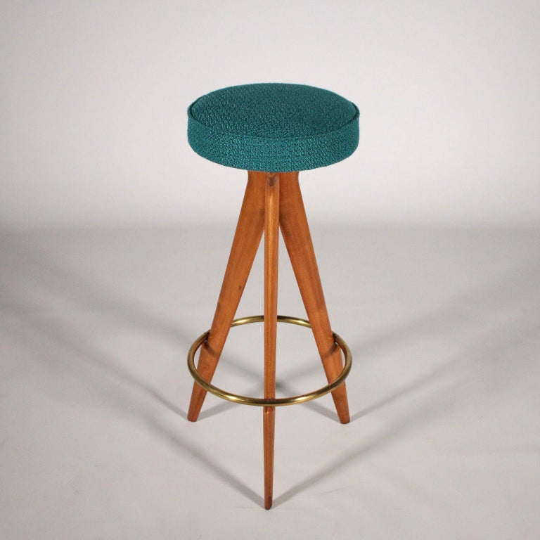 Bar Furniture with Stools Mahogany Veneer Vintage, Italy, 1950s at 1stDibs