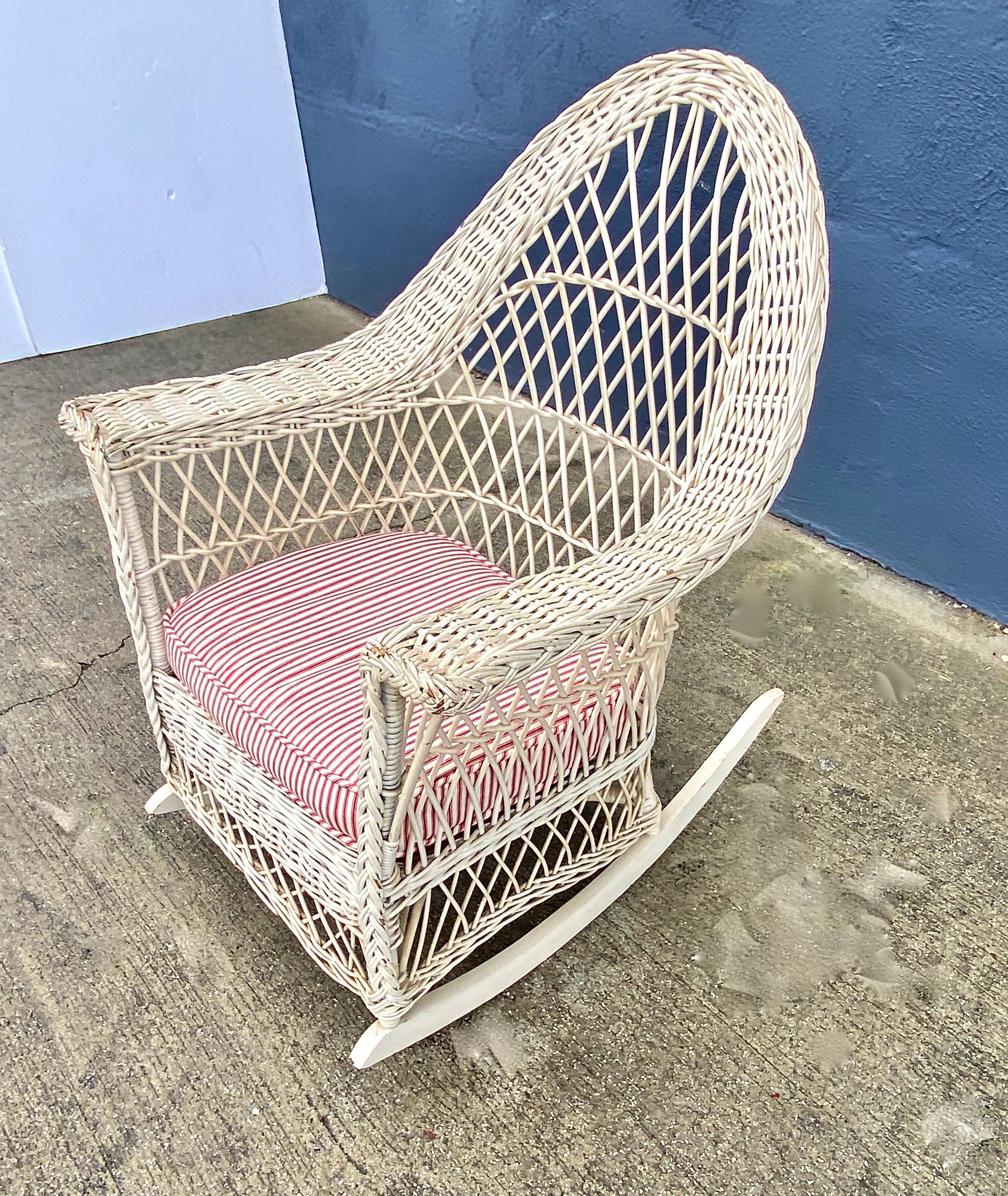 Hand-Woven Bar Harbor-Style Rocking Chair