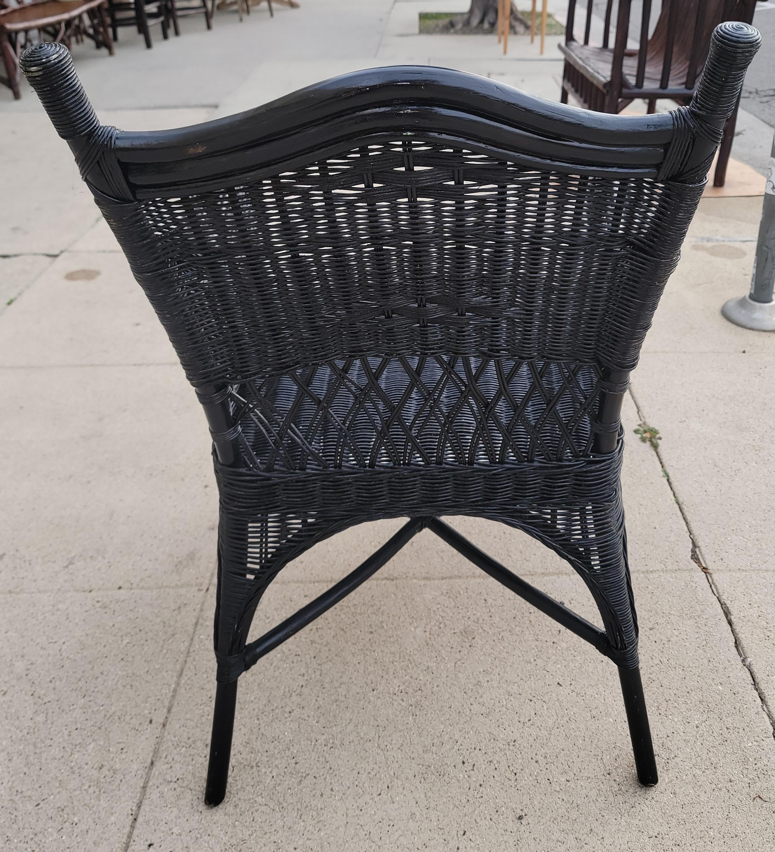 Bar Harbor Style Wicker Chairs -Pair For Sale 1
