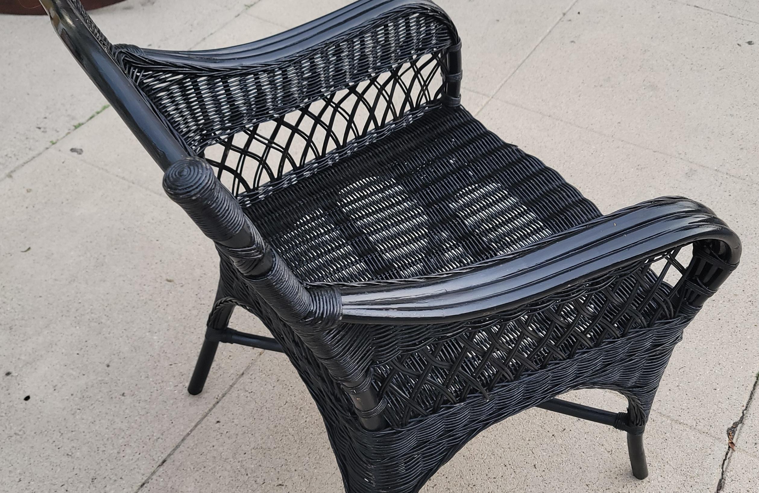 Bar Harbor Style Wicker Chairs -Pair For Sale 4
