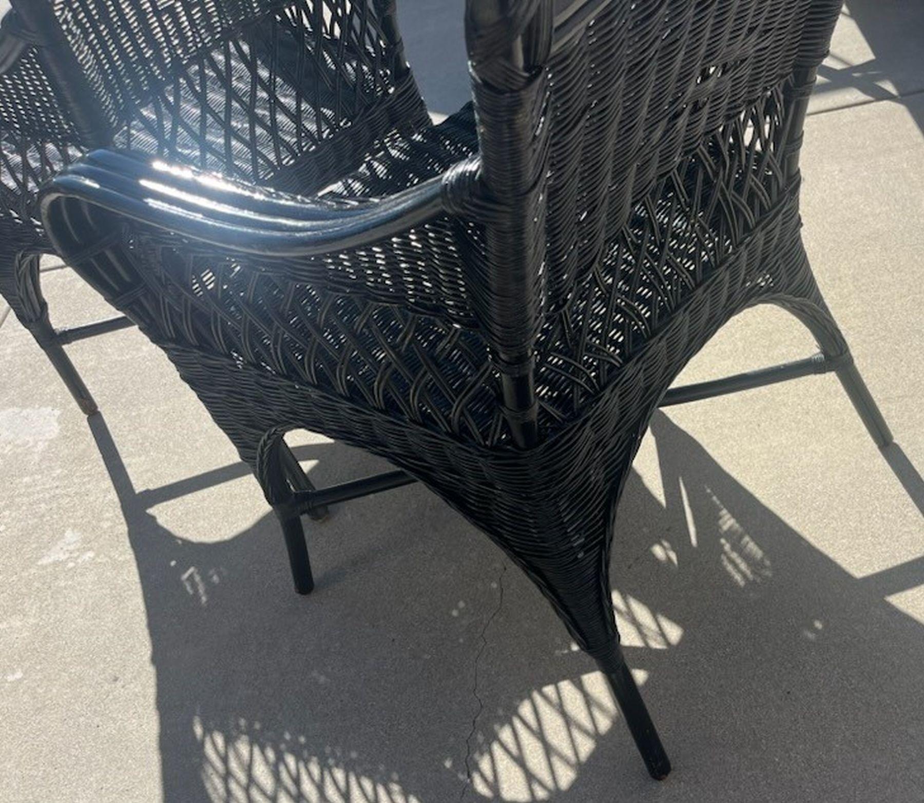 Bar Harbor Style Wicker Chairs -Pair For Sale 5