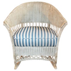 Bar Harbor Vintage Wicker Rocking Chair