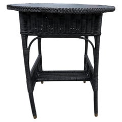 30s Bar Harbor Wicker Round Nook Table