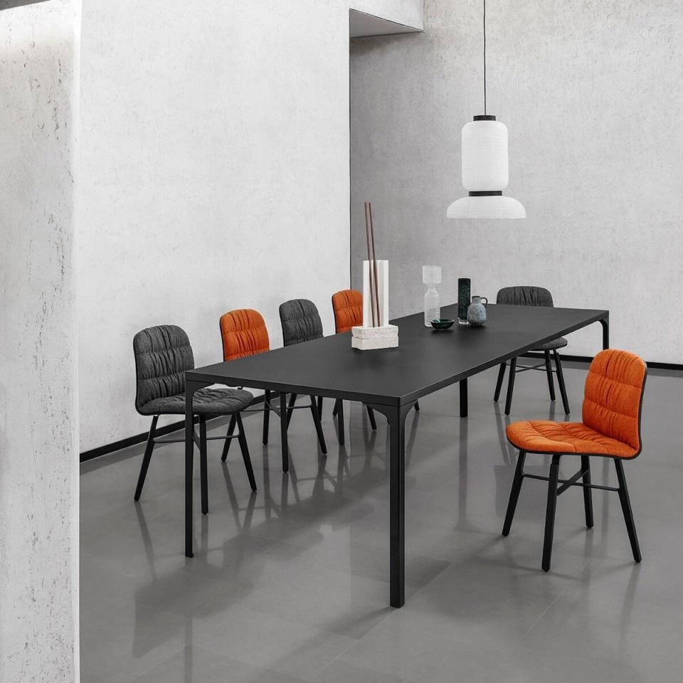 European Bar-Height Multi-Purpose Table with White Lacquered Metal Structure For Sale