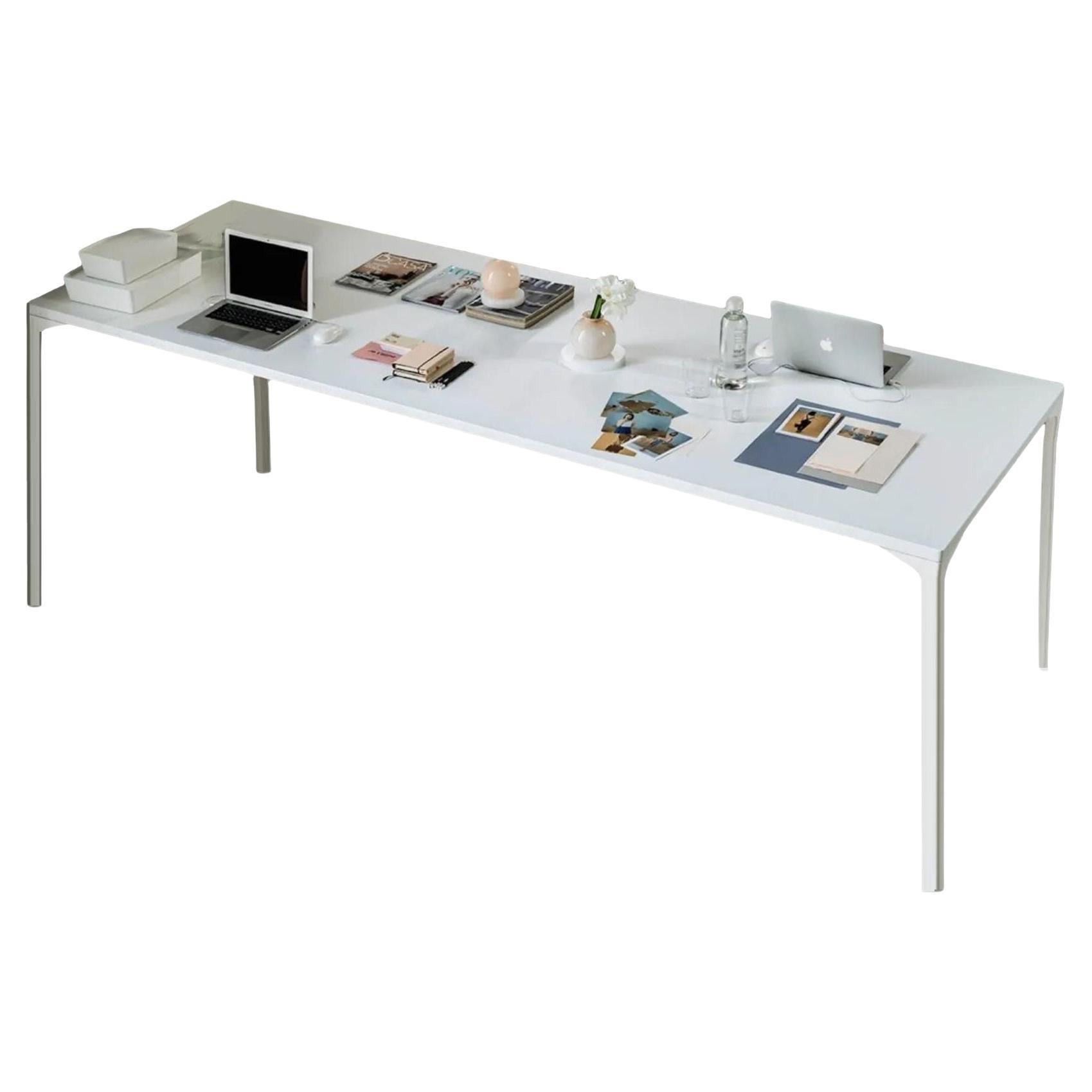 Bar-Height Multi-Purpose Table with White Lacquered Metal Structure For Sale