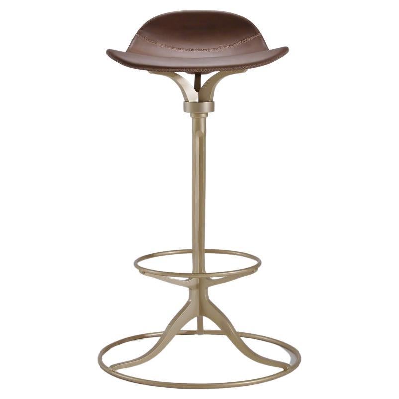 Bar height stools in Marron Glacé (Light brown) by P. Tendercool For Sale