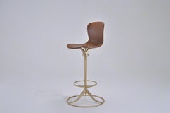 Bar Height Swivel Chair with Footrest Ring (Two Rings) , by P. Tendercool