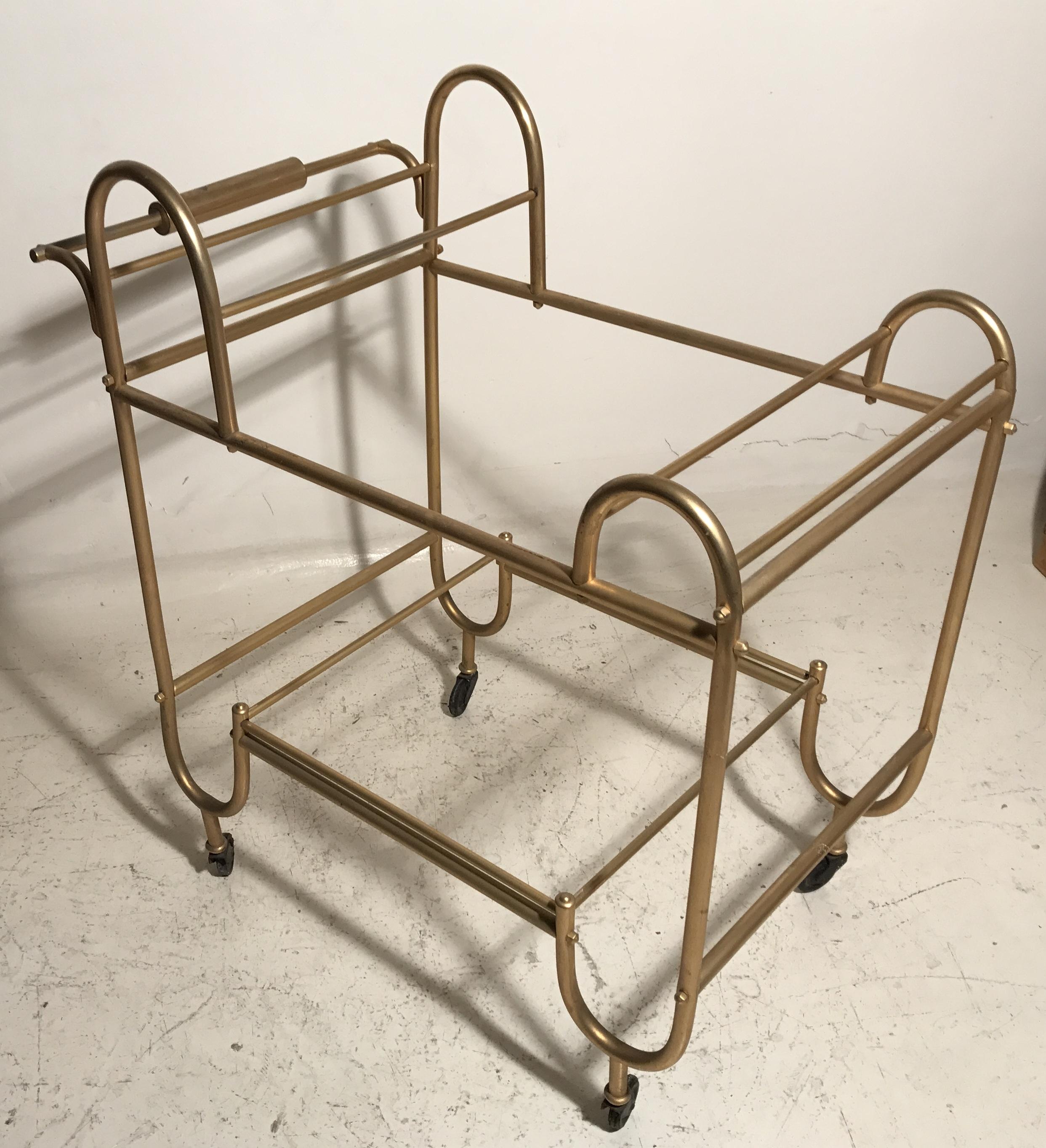 Early 20th Century Bar in bronze and glass Style: Art Deco, France, 1920 For Sale