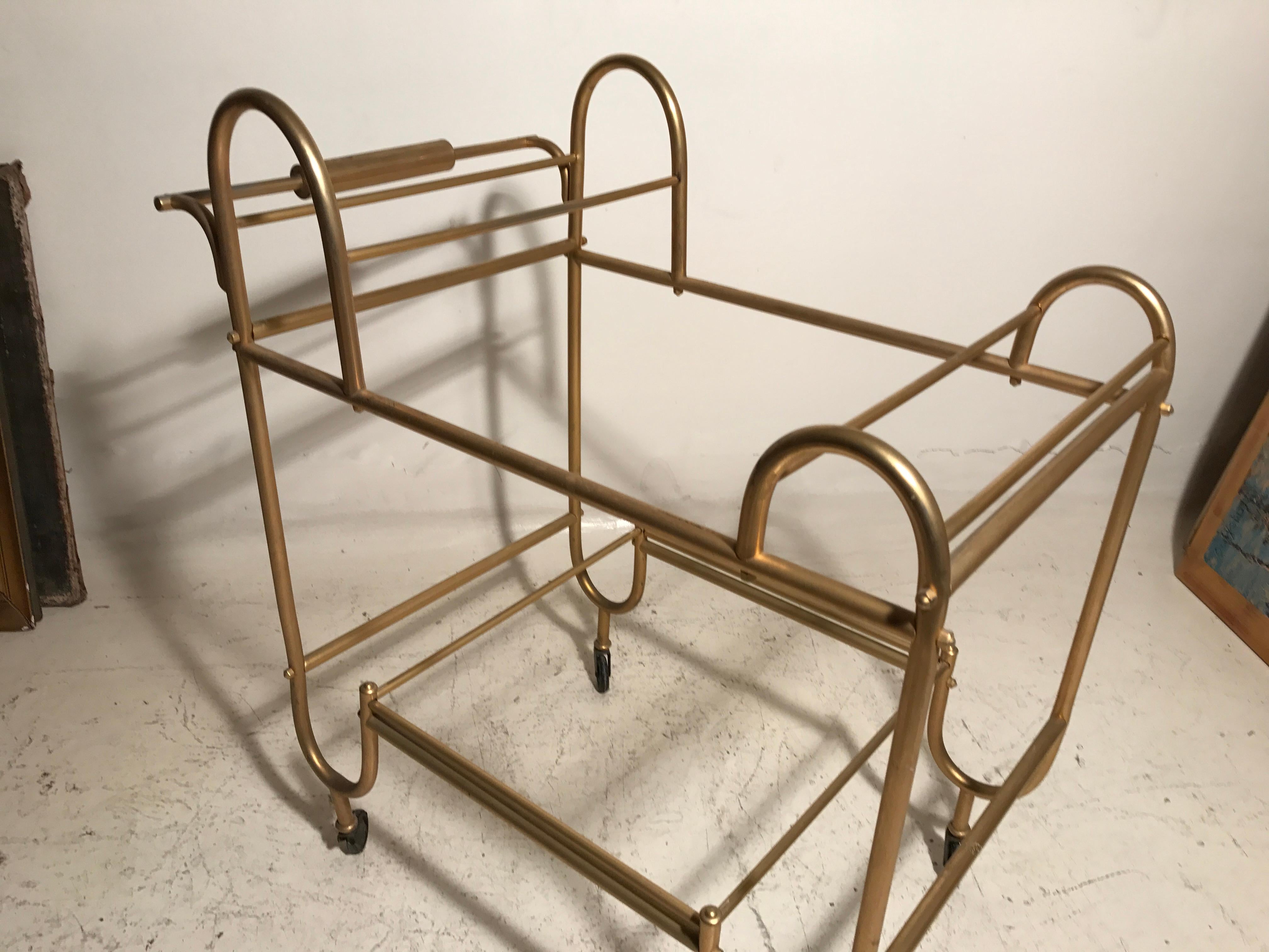 Bar in bronze and glass Style: Art Deco, France, 1920 For Sale 1