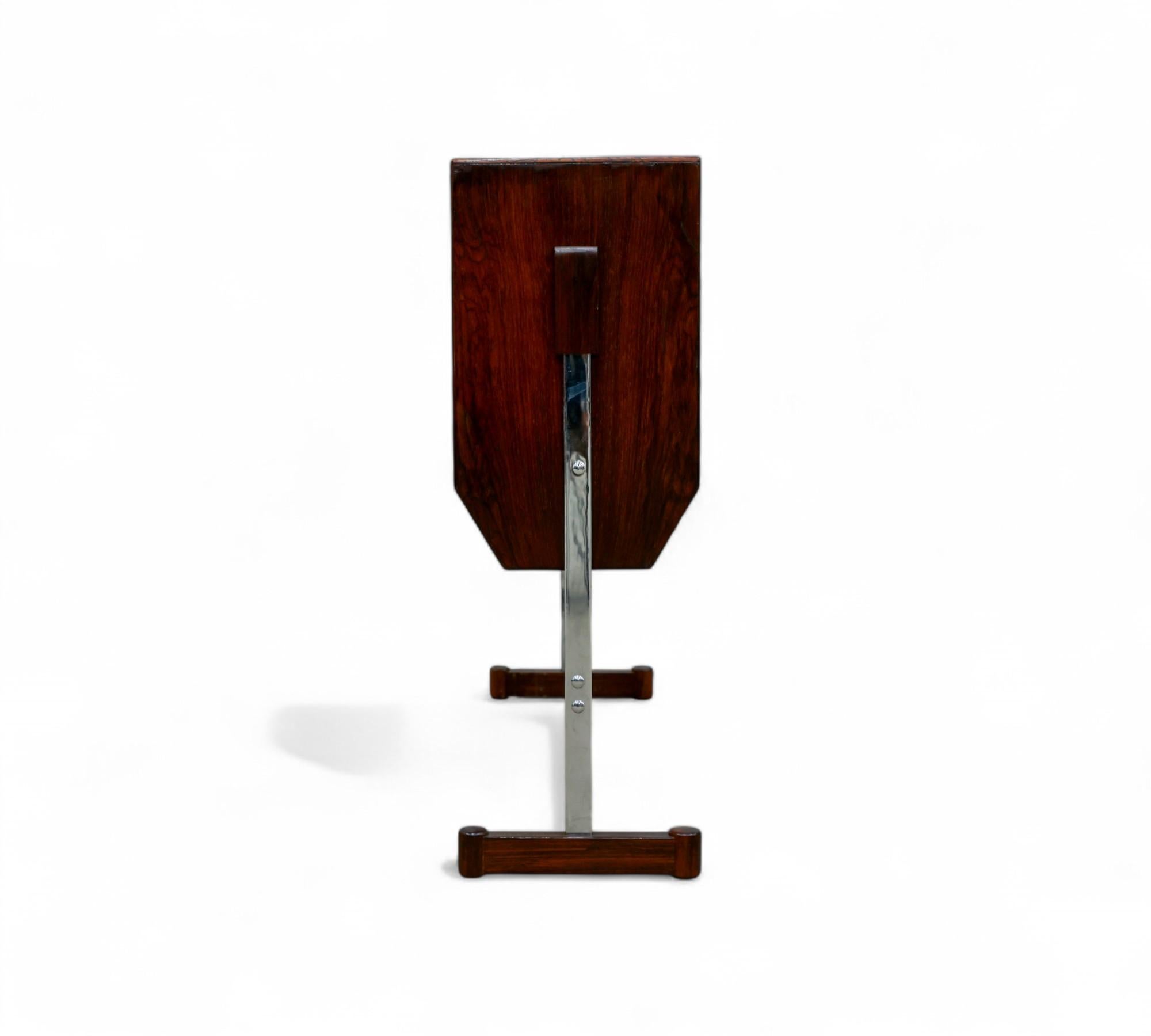 Barra de bar en madera dura y metal de Novo Rumo, c.1960 Moderno de mediados de siglo en venta