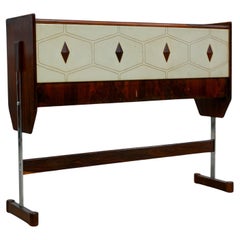 Barra de bar en madera dura y metal de Novo Rumo, c.1960