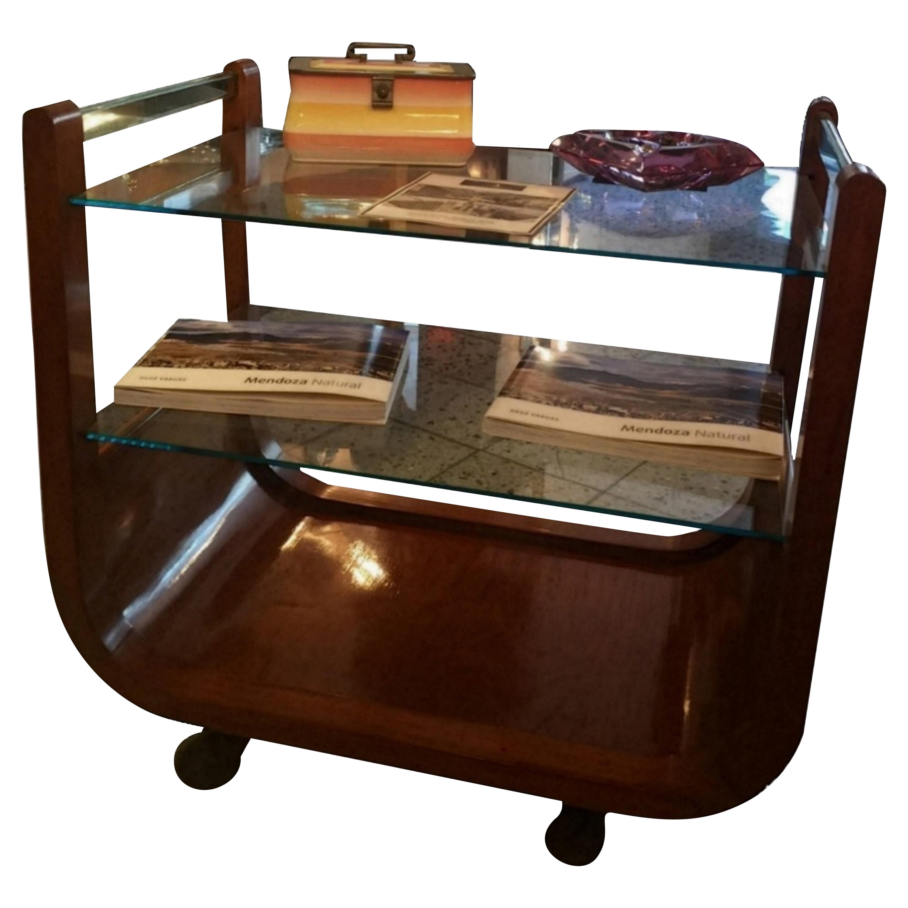 Barra de bar en madera y cristal, Estilo: Art Déco, Francia, 1930