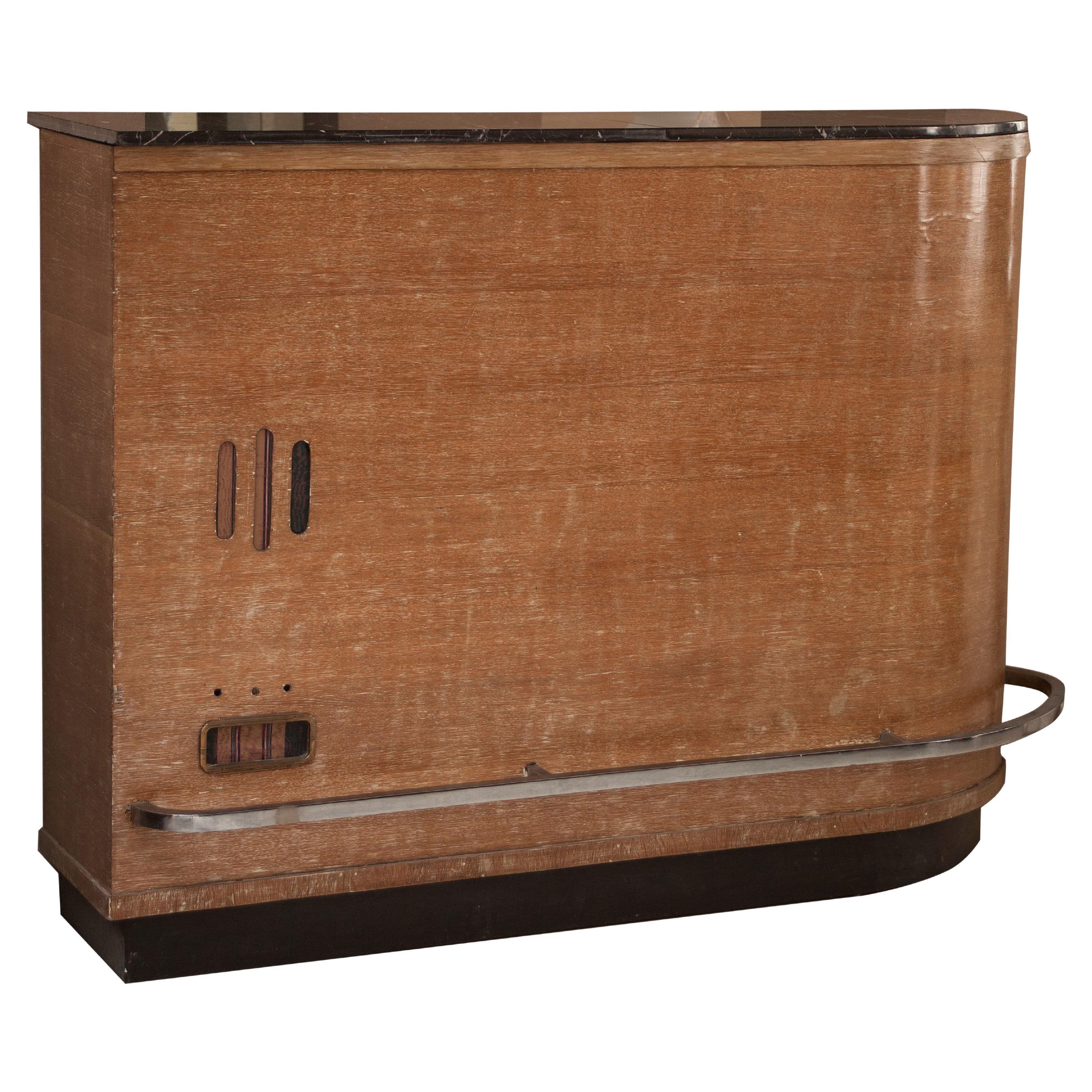 Bar in stile Wood, Marmo e Cromo, Art Deco, Francia, 1930
