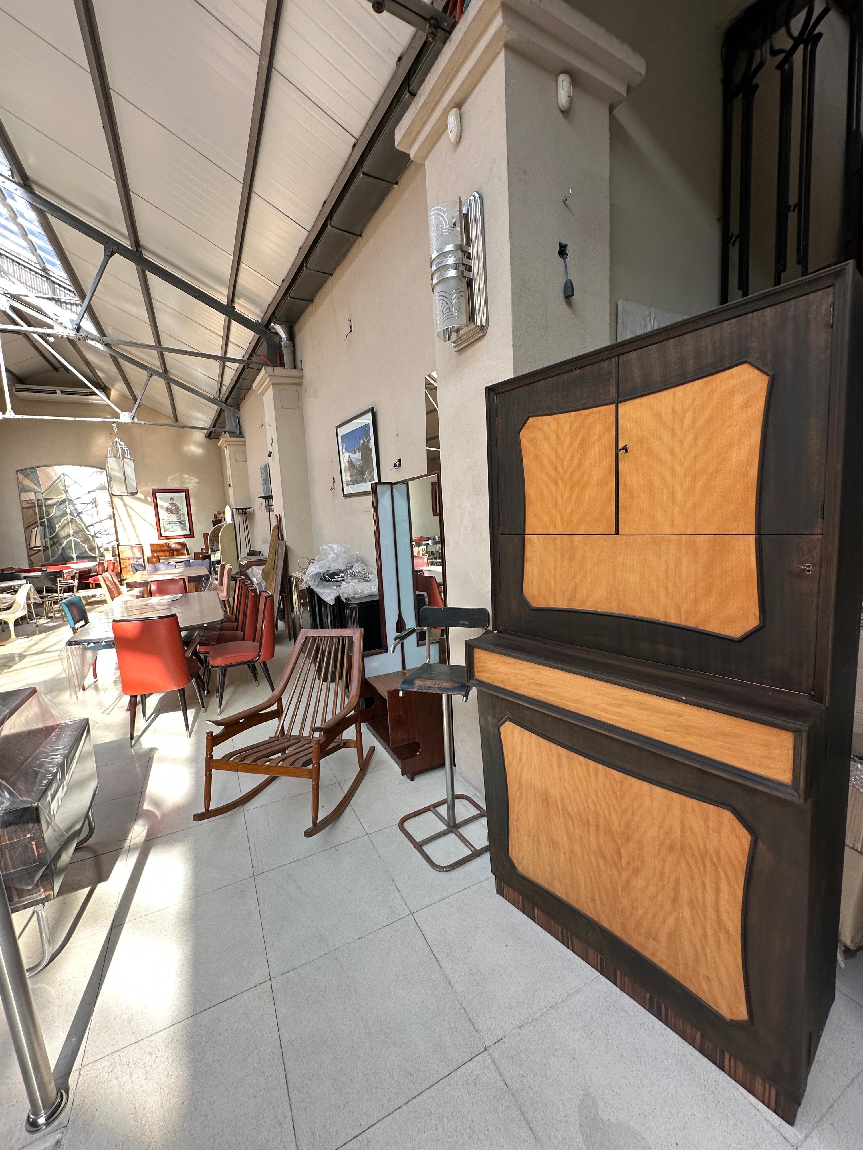 Bar en bois, style Art Déco, France, 1930 en vente 6