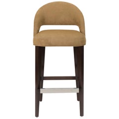 Bar or Counter Stool with Bucket Seat, Modern, Art Deco  Made to Order