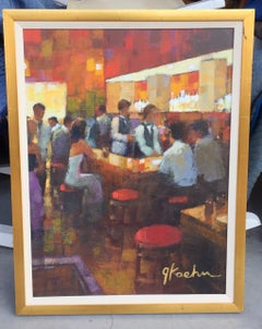 "Bar Scene" Original Painting by American Artist Jeff Koehn