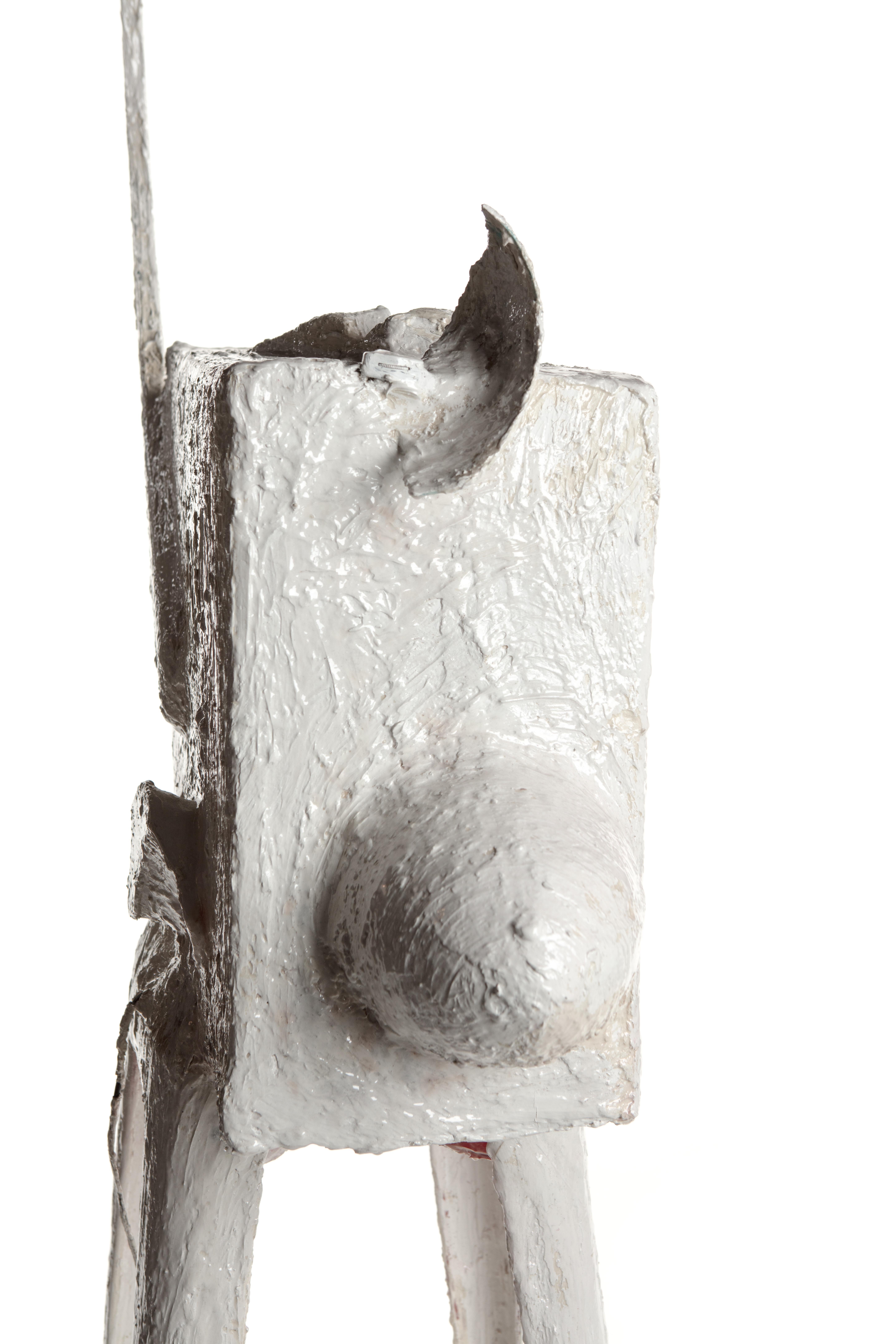 Sculptural White and Red Plaster Bar, 21st Century by Mattia Biagi For Sale 11