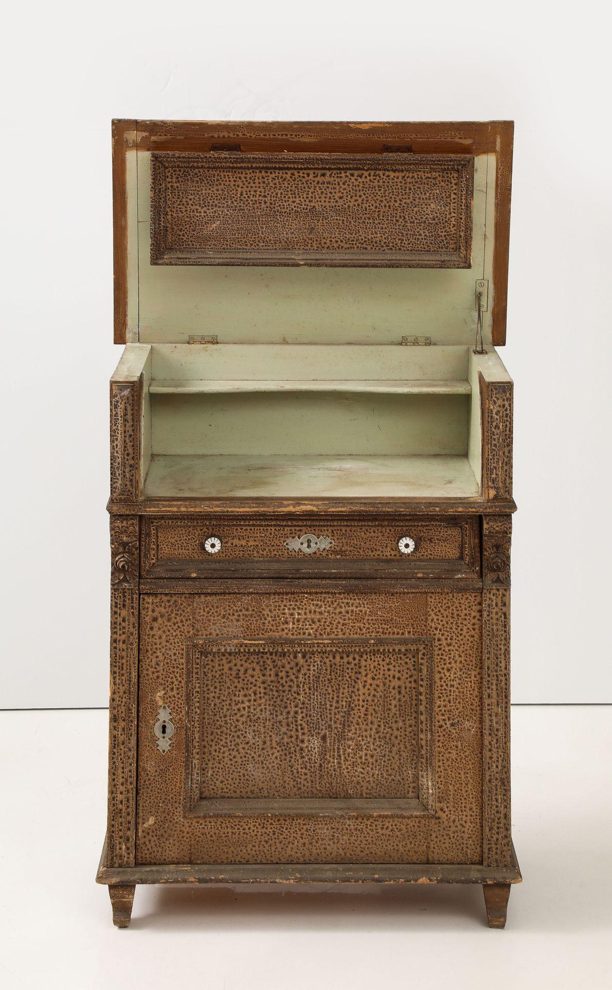 French Bar Server Bitumen Varnish Oxidized, France 19th c