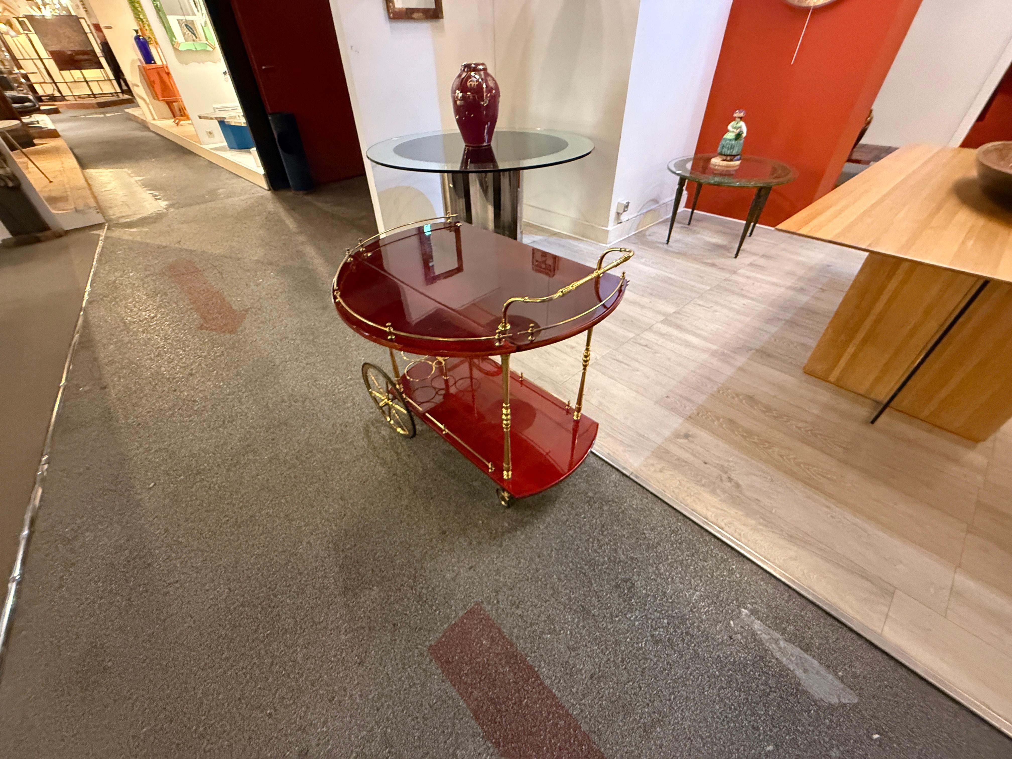 Bar serving Trolley by Aldo Tura For Sale 2