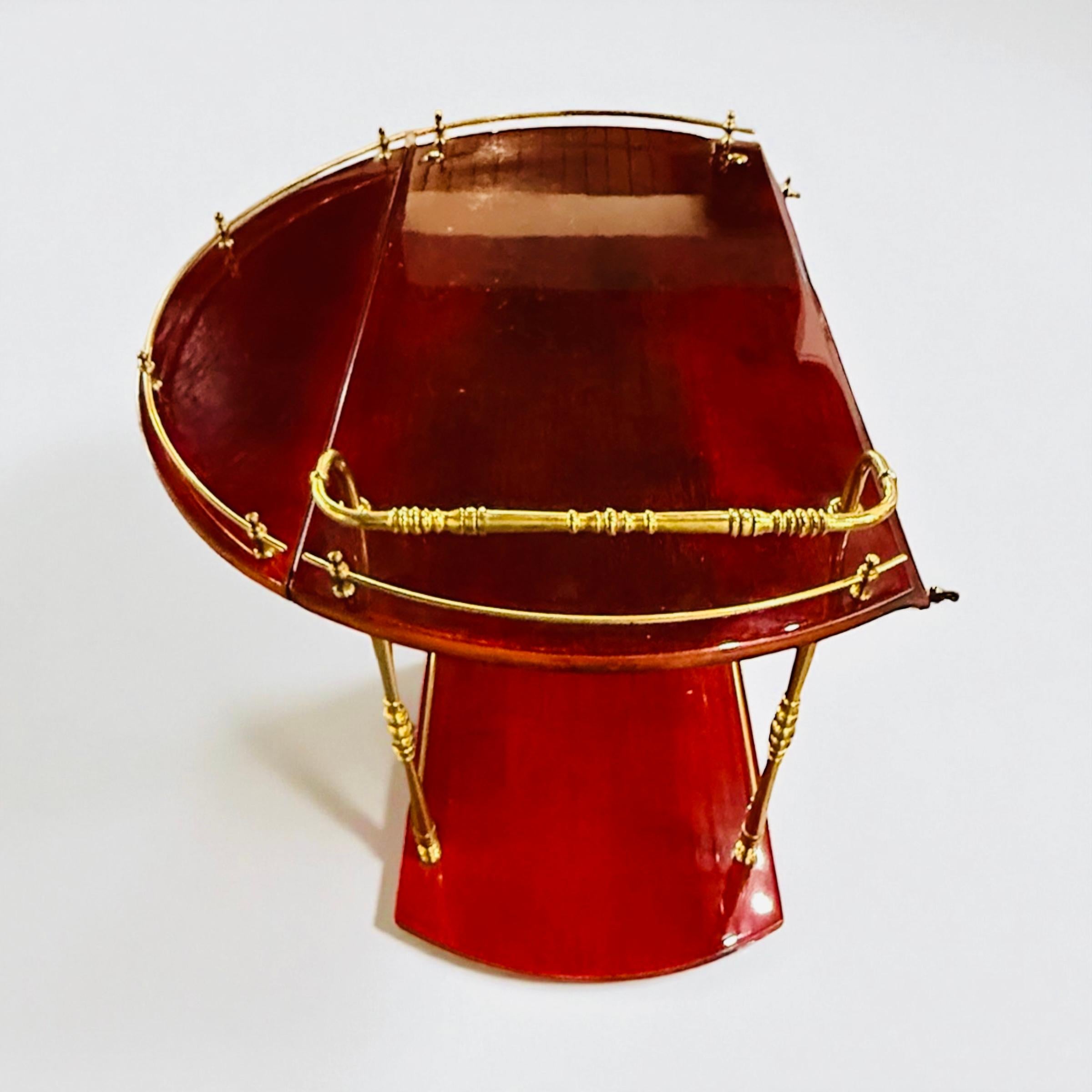 Mid-Century Modern Bar serving Trolley by Aldo Tura For Sale