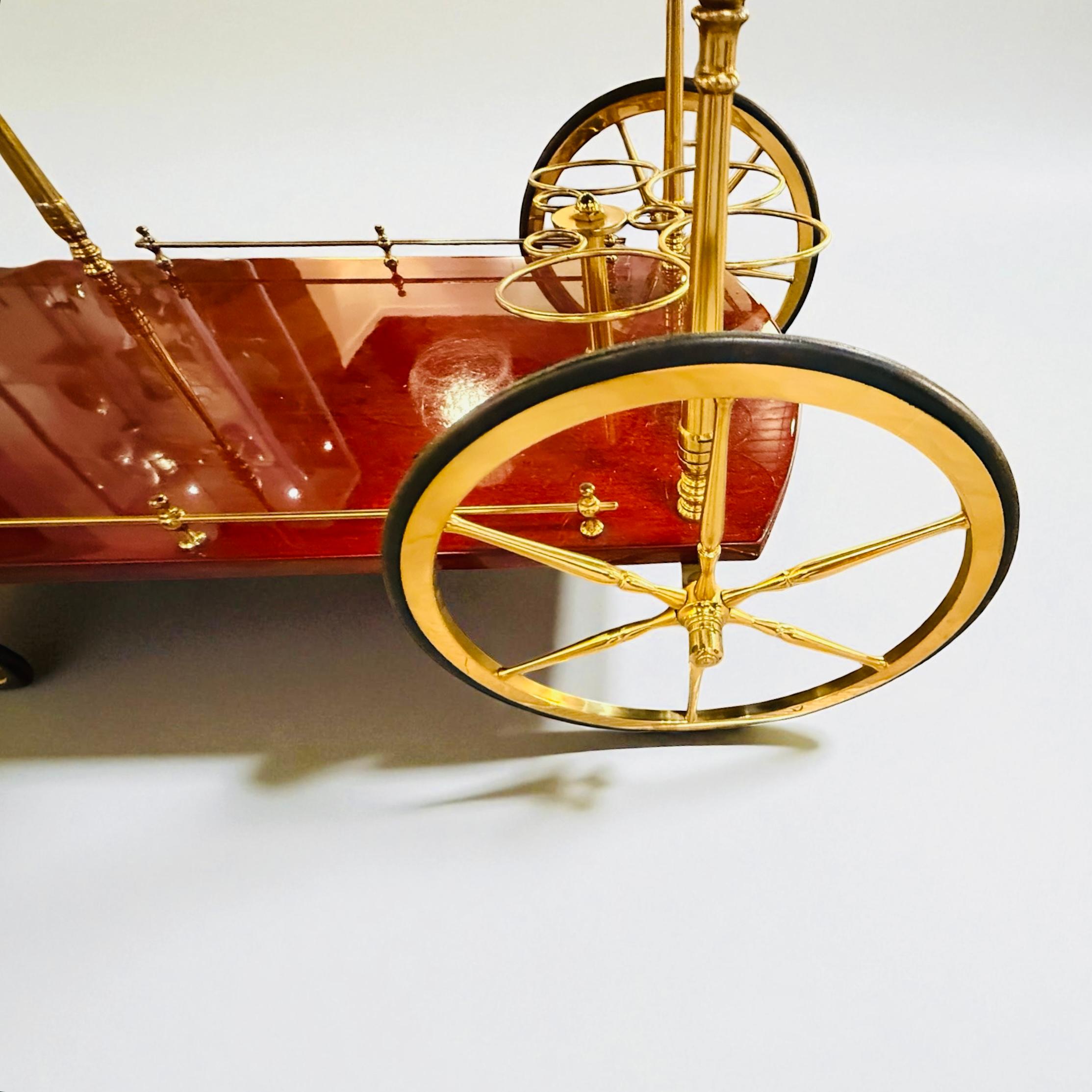 Bar serving Trolley by Aldo Tura In Good Condition For Sale In Brussels, BE