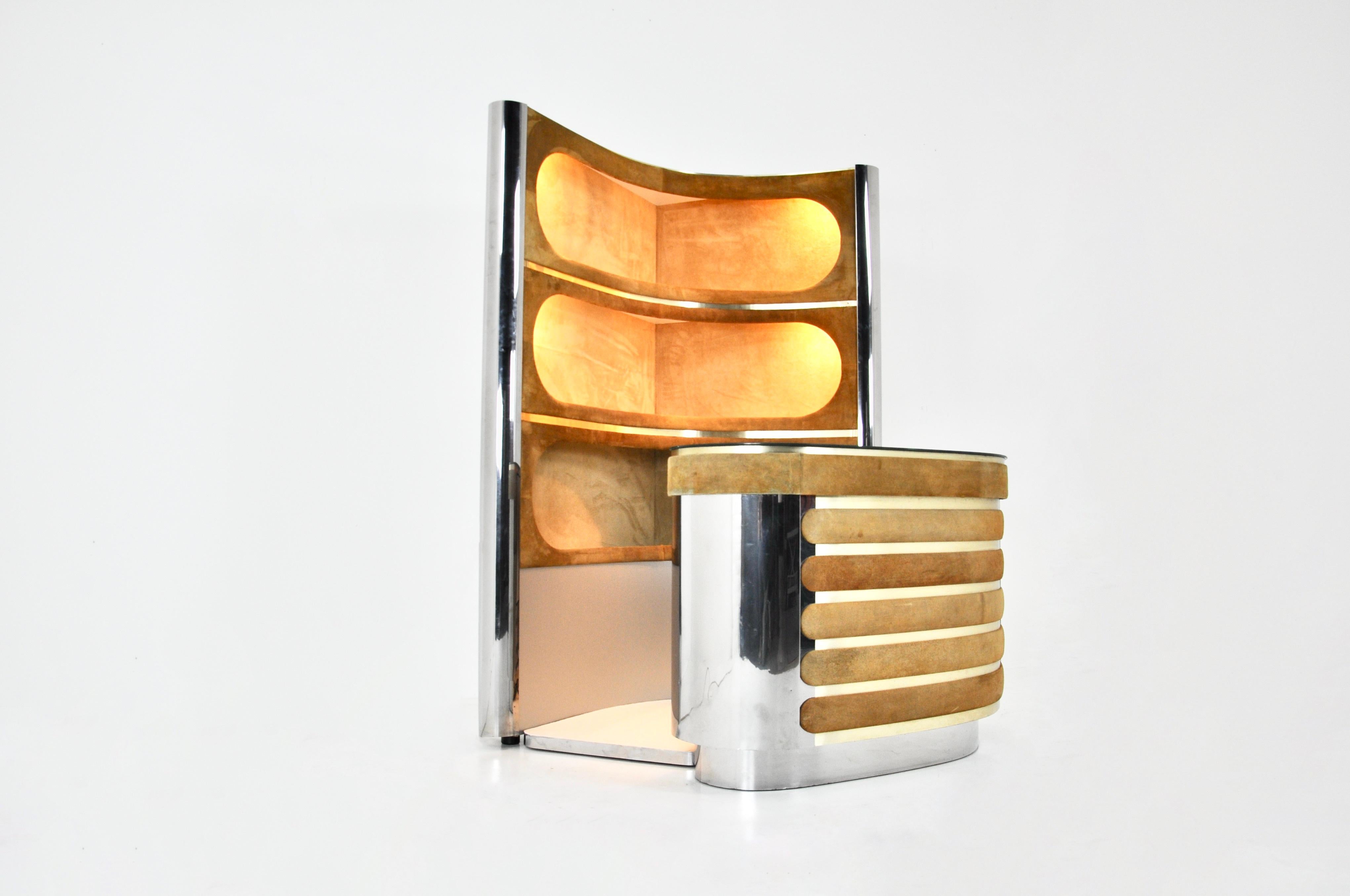 Italian Bar set attributed to Willy Rizzo, 1970s