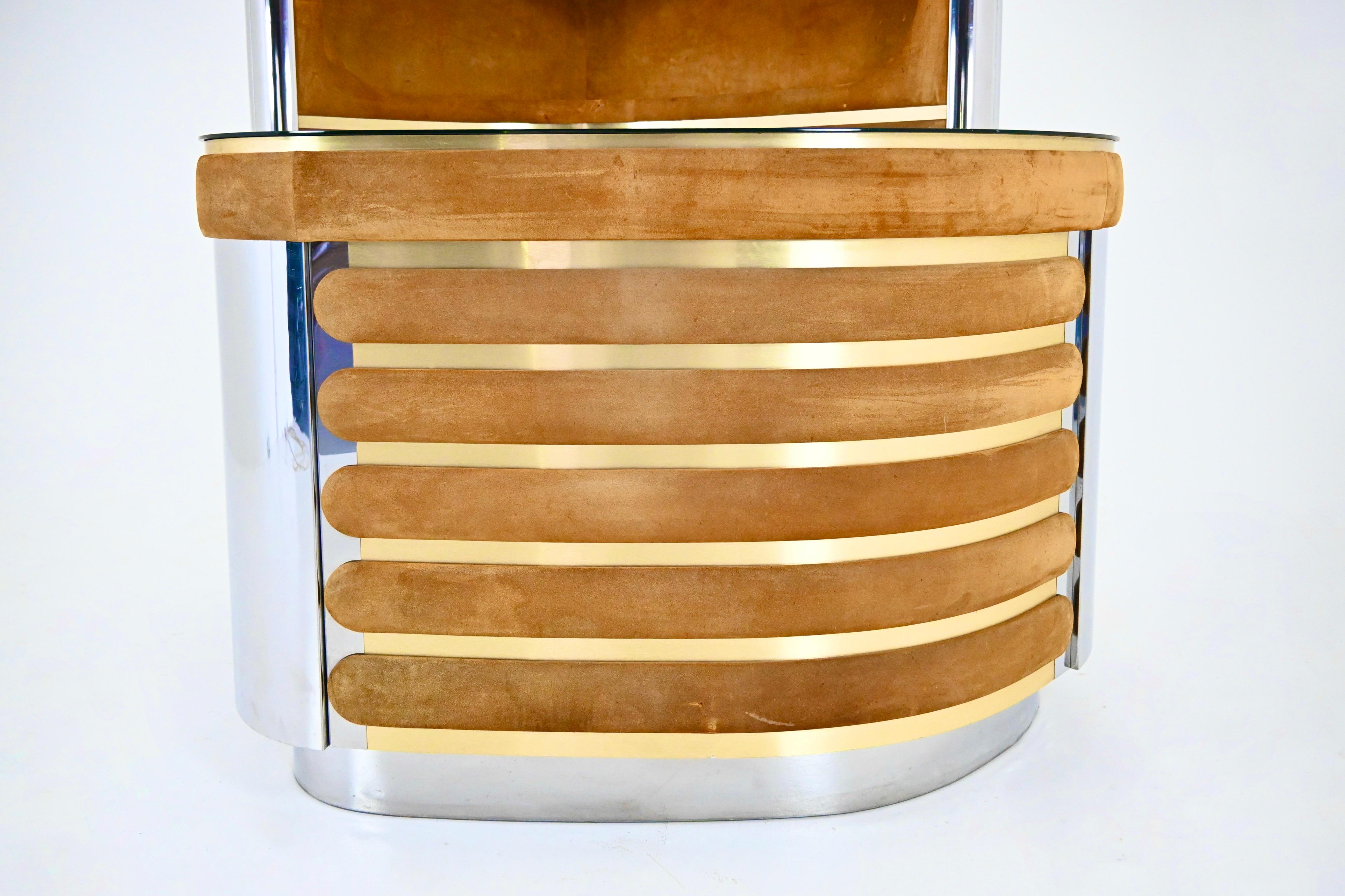 Late 20th Century Bar set attributed to Willy Rizzo, 1970s For Sale