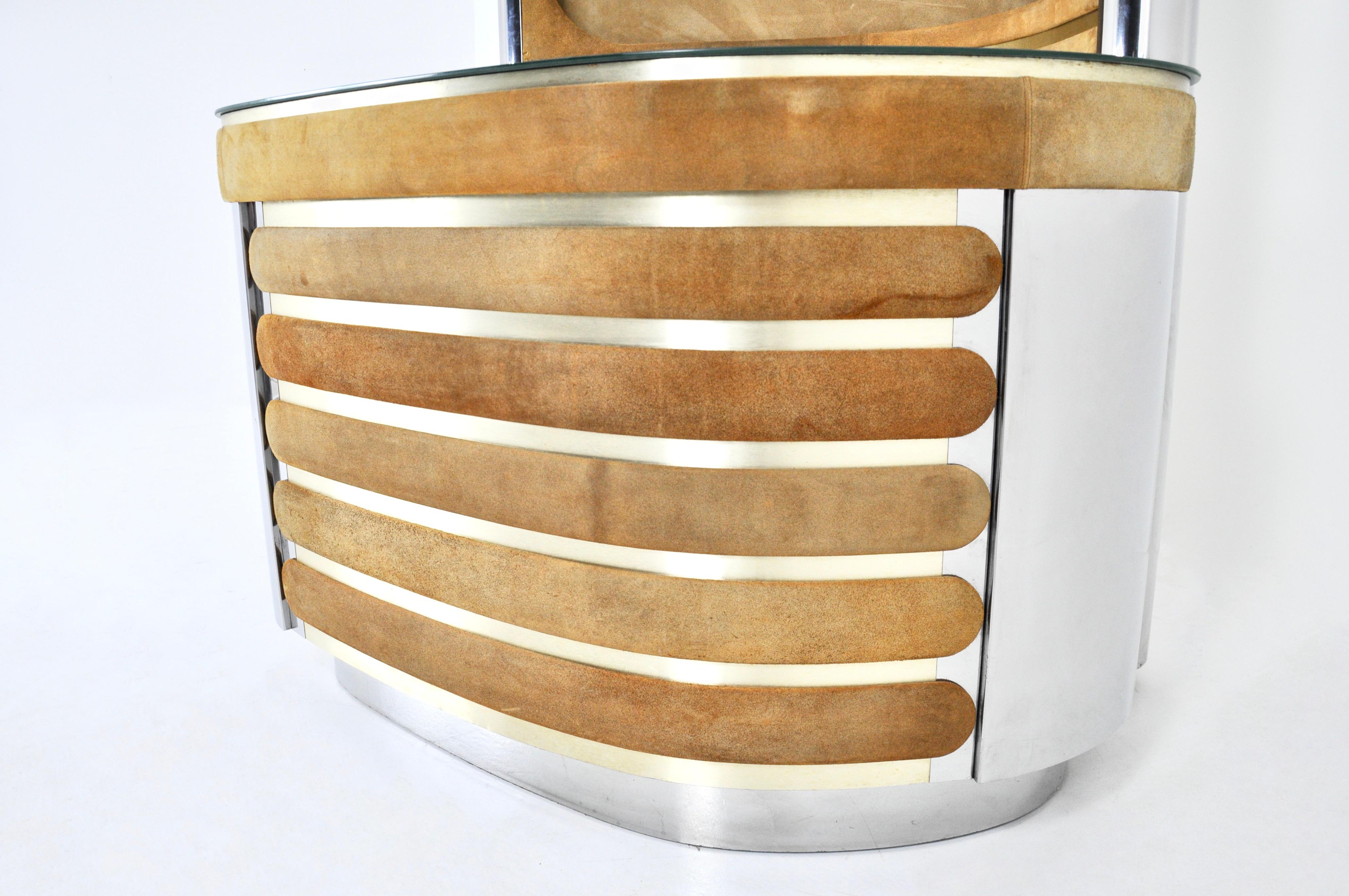 Metal Bar set attributed to Willy Rizzo, 1970s