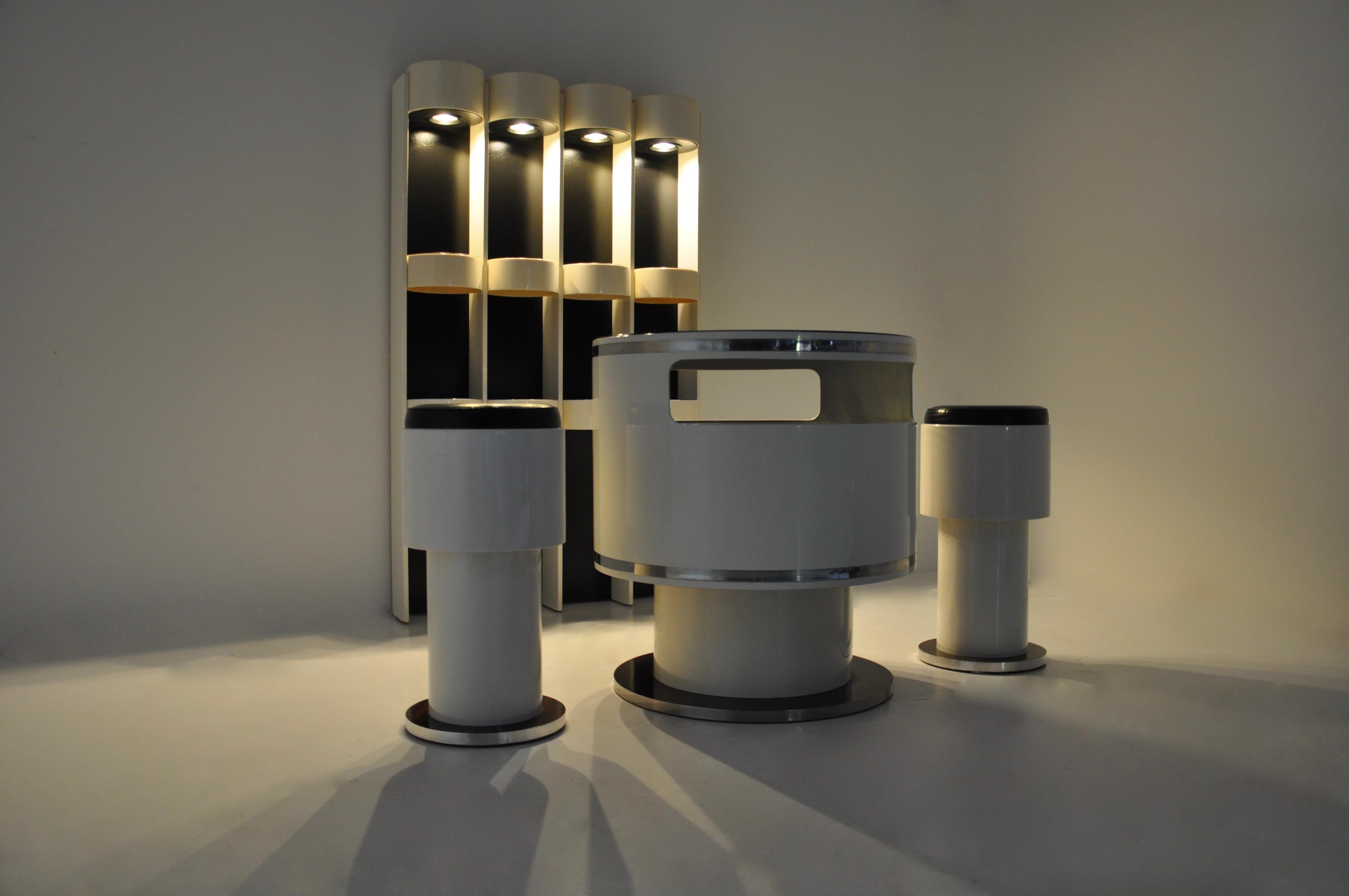 Mid-20th Century Bar Set by Joe Colombo, 1960s