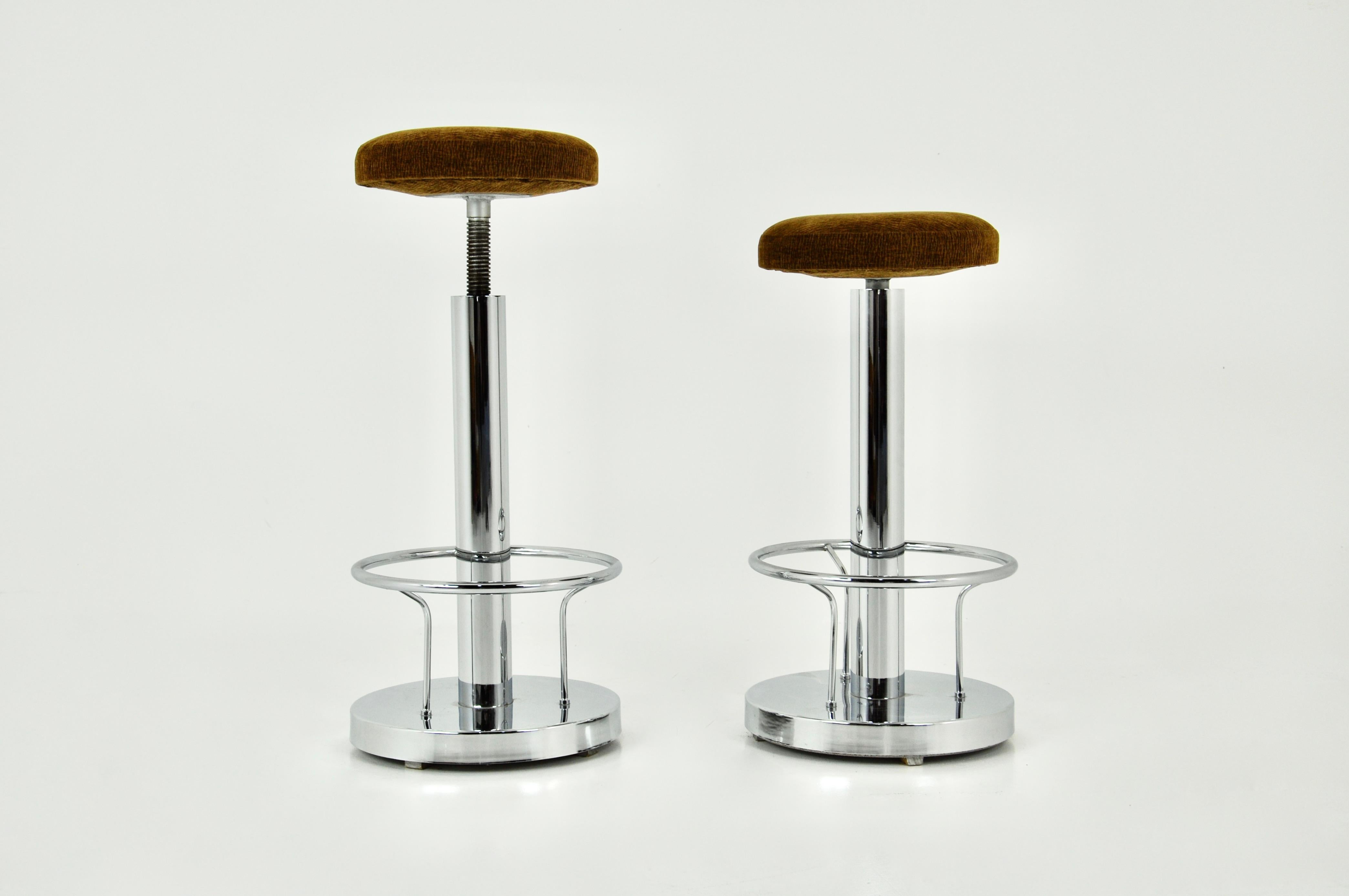 Bar set with 2 stools by Willy Rizzo, 1970s 9