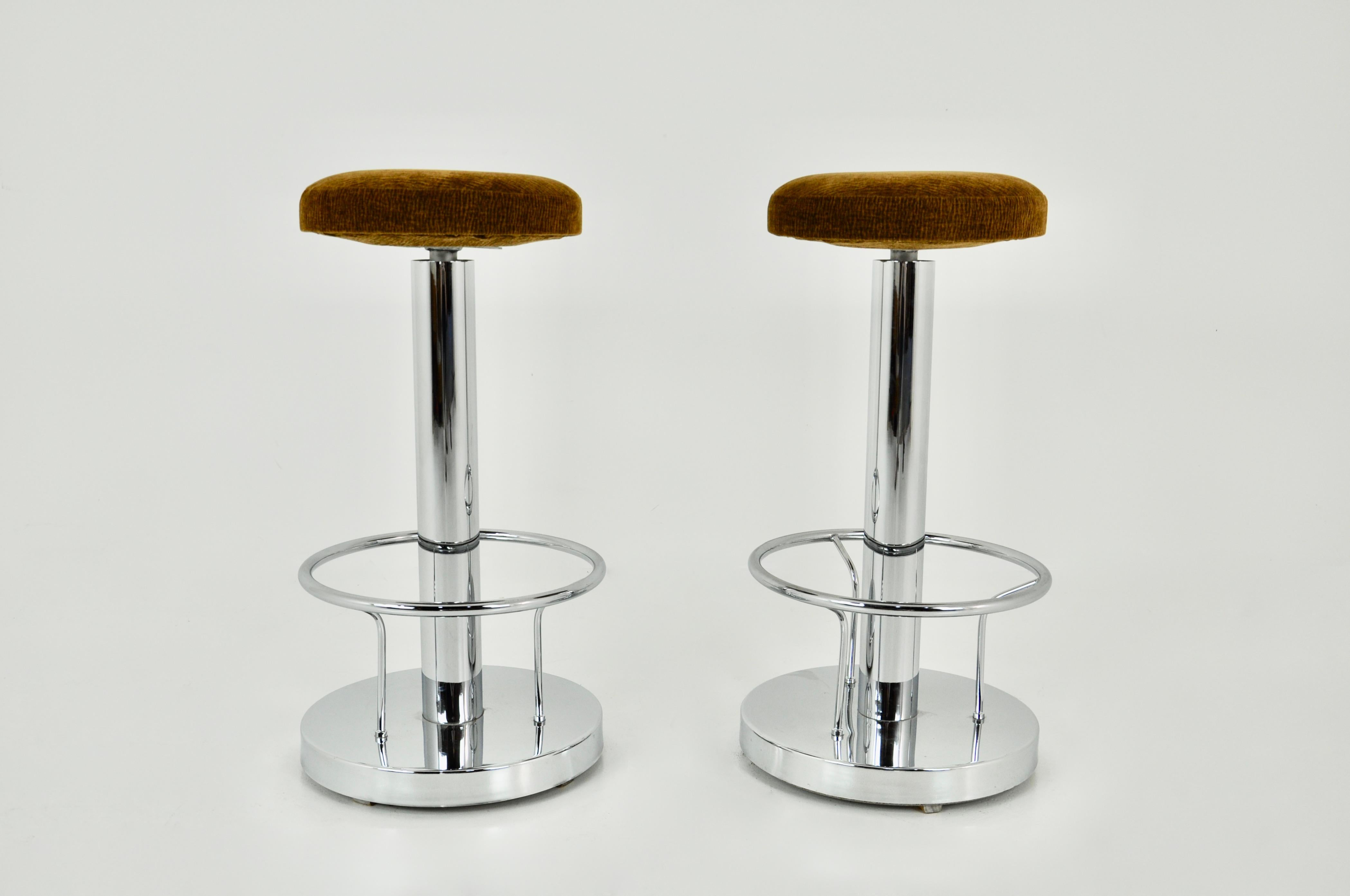 Bar set with 2 stools by Willy Rizzo, 1970s 10
