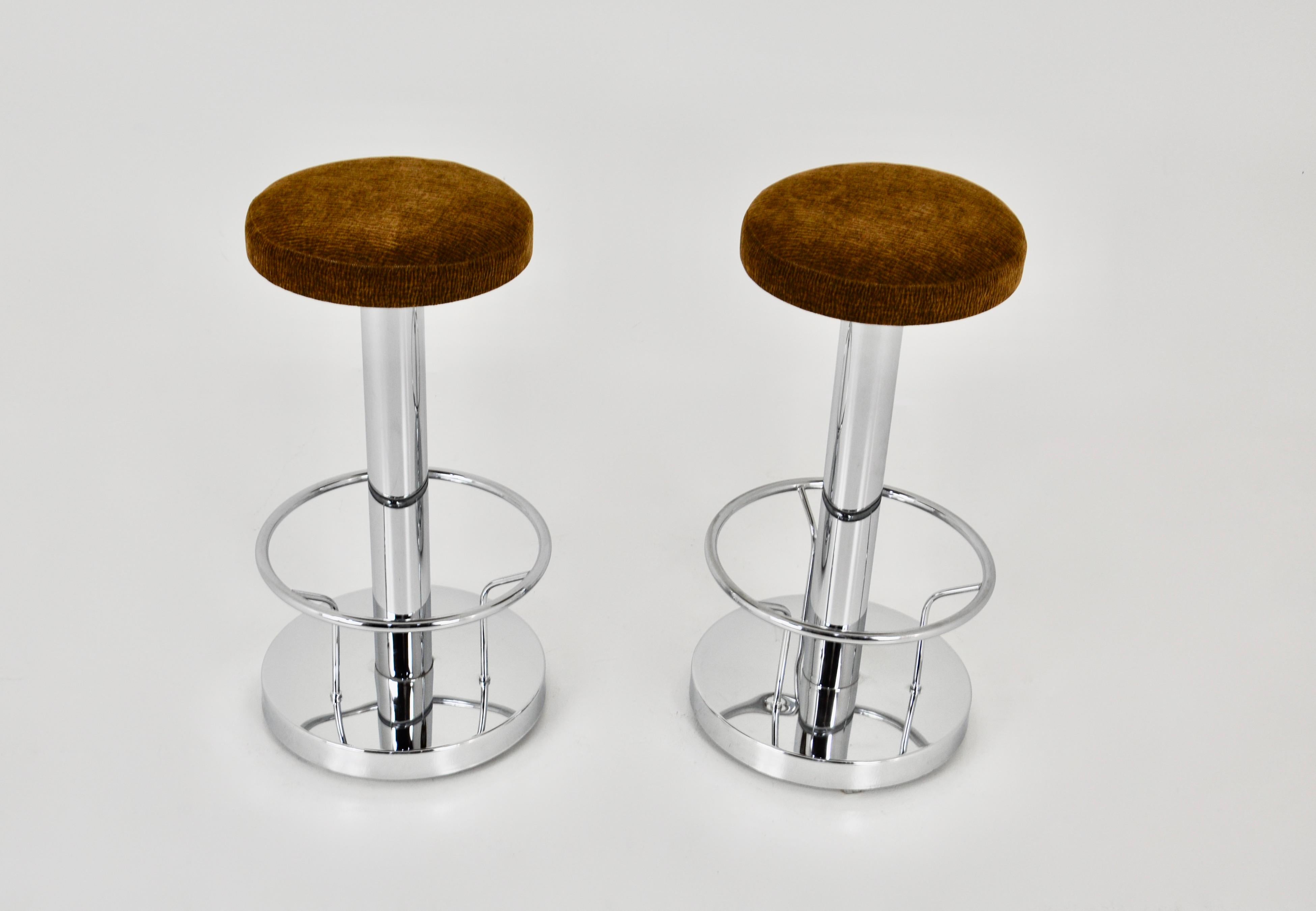 Bar set with 2 stools by Willy Rizzo, 1970s 11