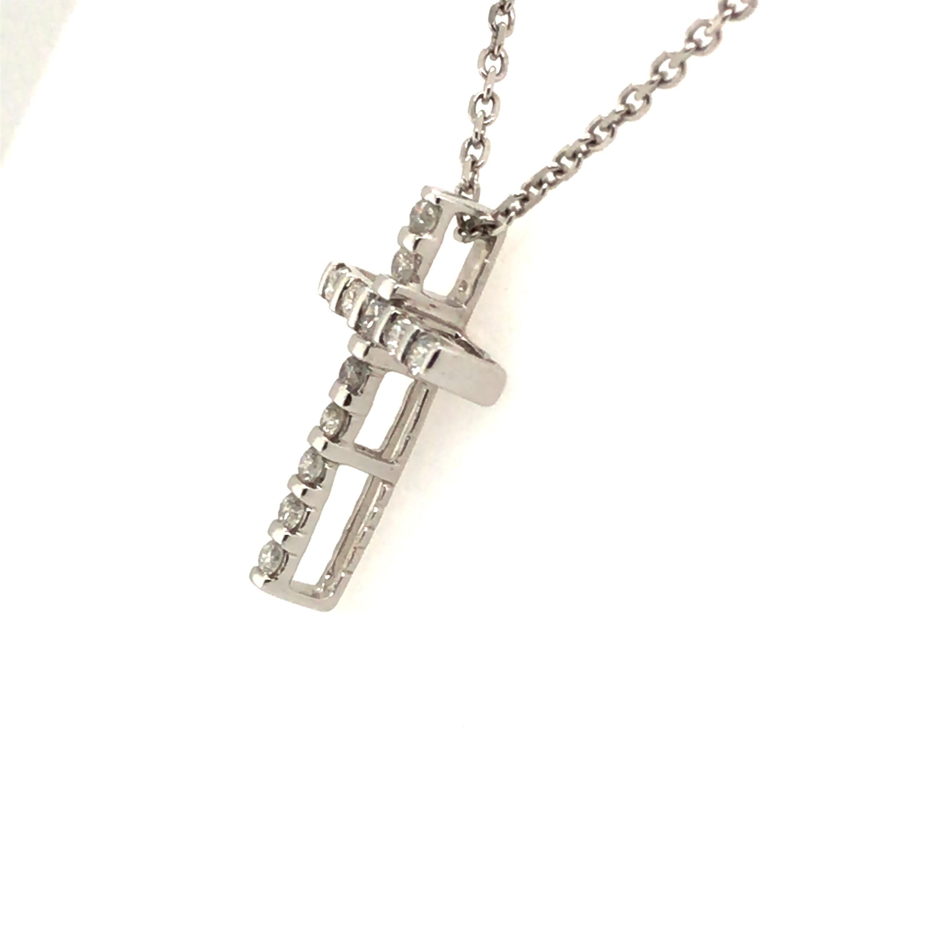 Modern Bar-Set Cross Pendant For Sale