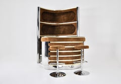Bar set with 2 stools by Willy Rizzo, 1970s