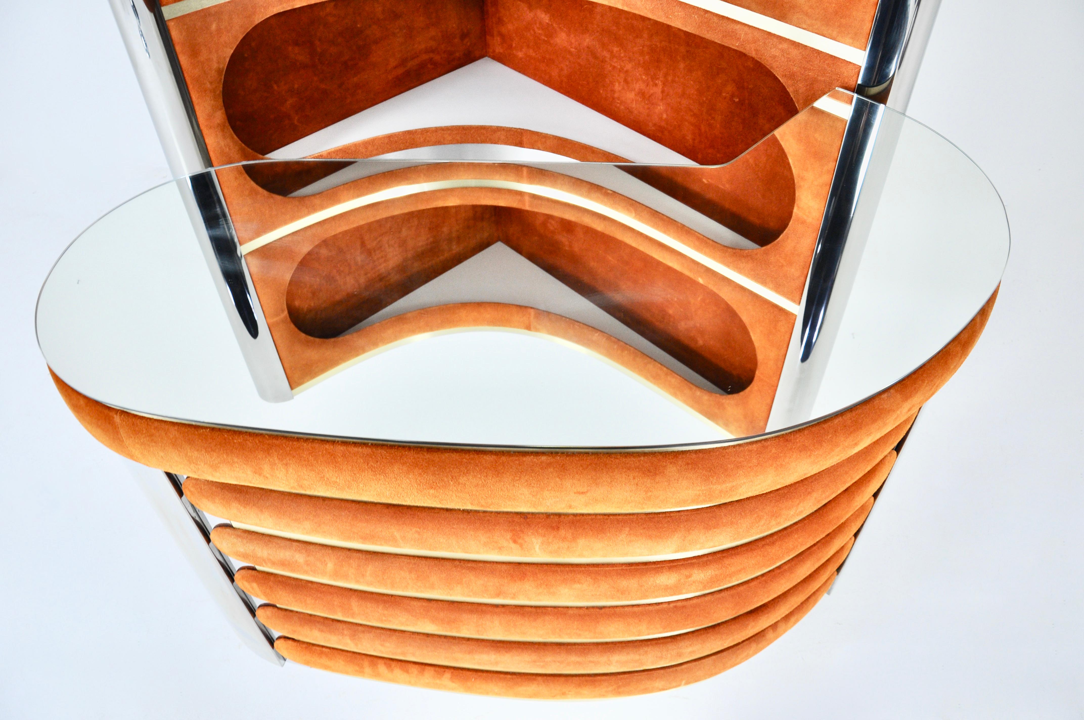 Bar set with 2 stools by Willy Rizzo, 1970s 2