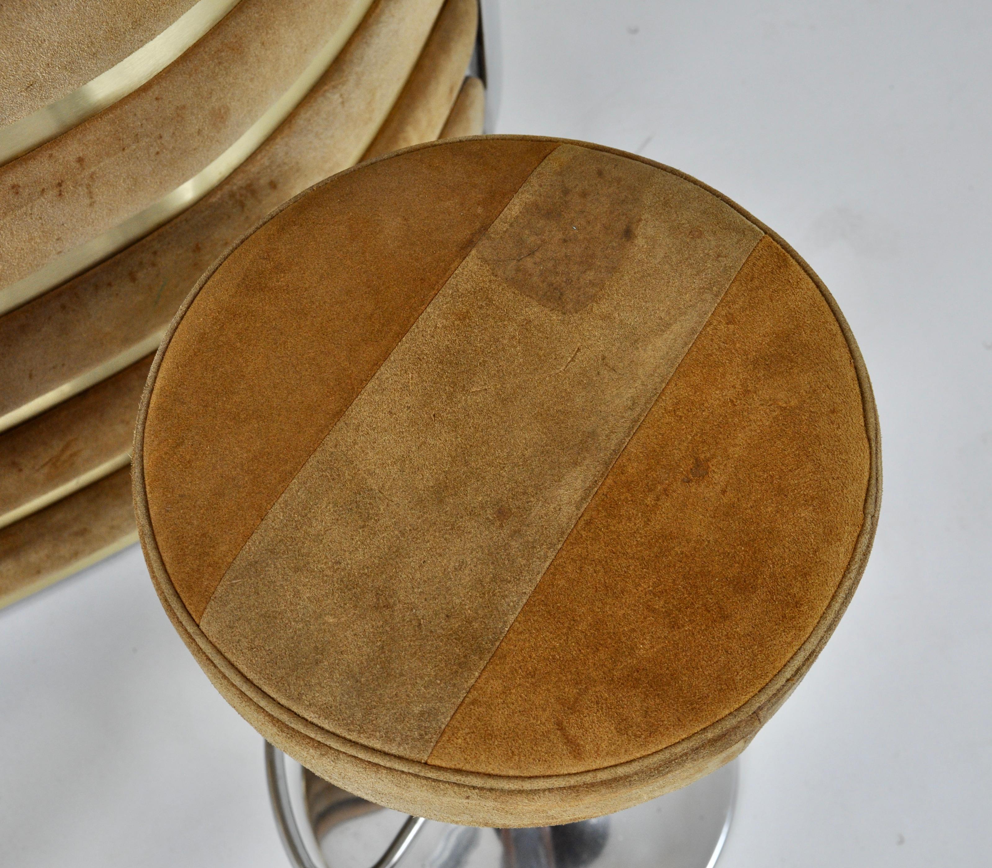 Bar set with 2 stools in the style of Willy Rizzo, 1970s 9