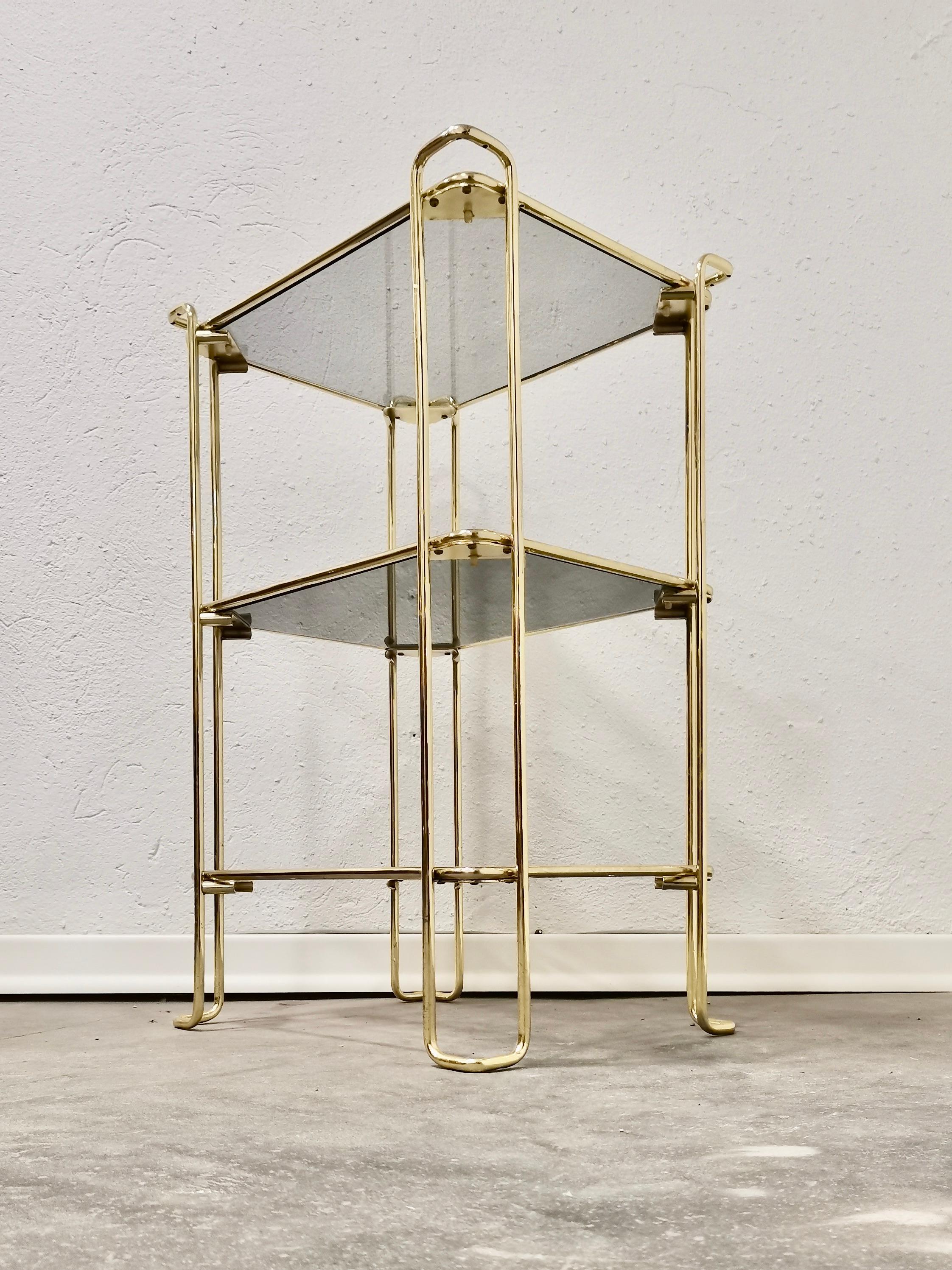 Brass Bar Stand/Cocktail Table For Sale